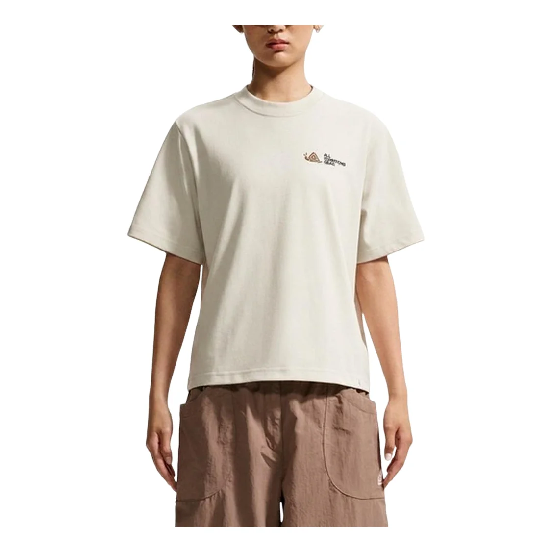 (WMNS) Nike x ACG T-Shirt Asia Sizing 'LT Orewood BRN' IO1578-104 - 1