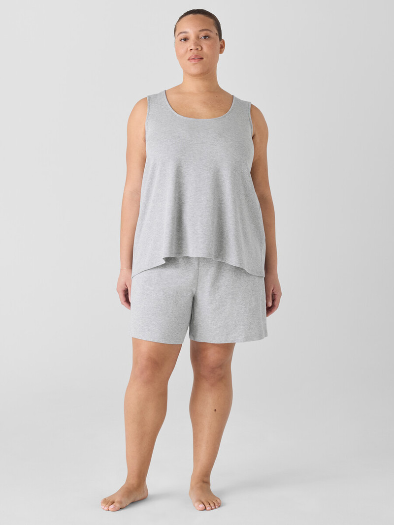 Mélange Organic Cotton Interlock Sleep Shorts 6