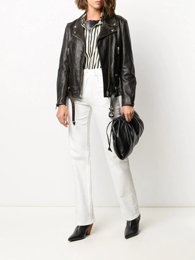 Golden Goose raw leather biker jacket outlook