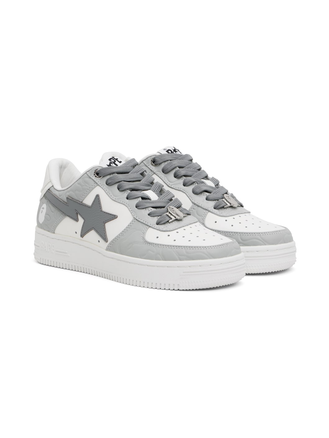 Gray & White STA #4 Sneakers - 4