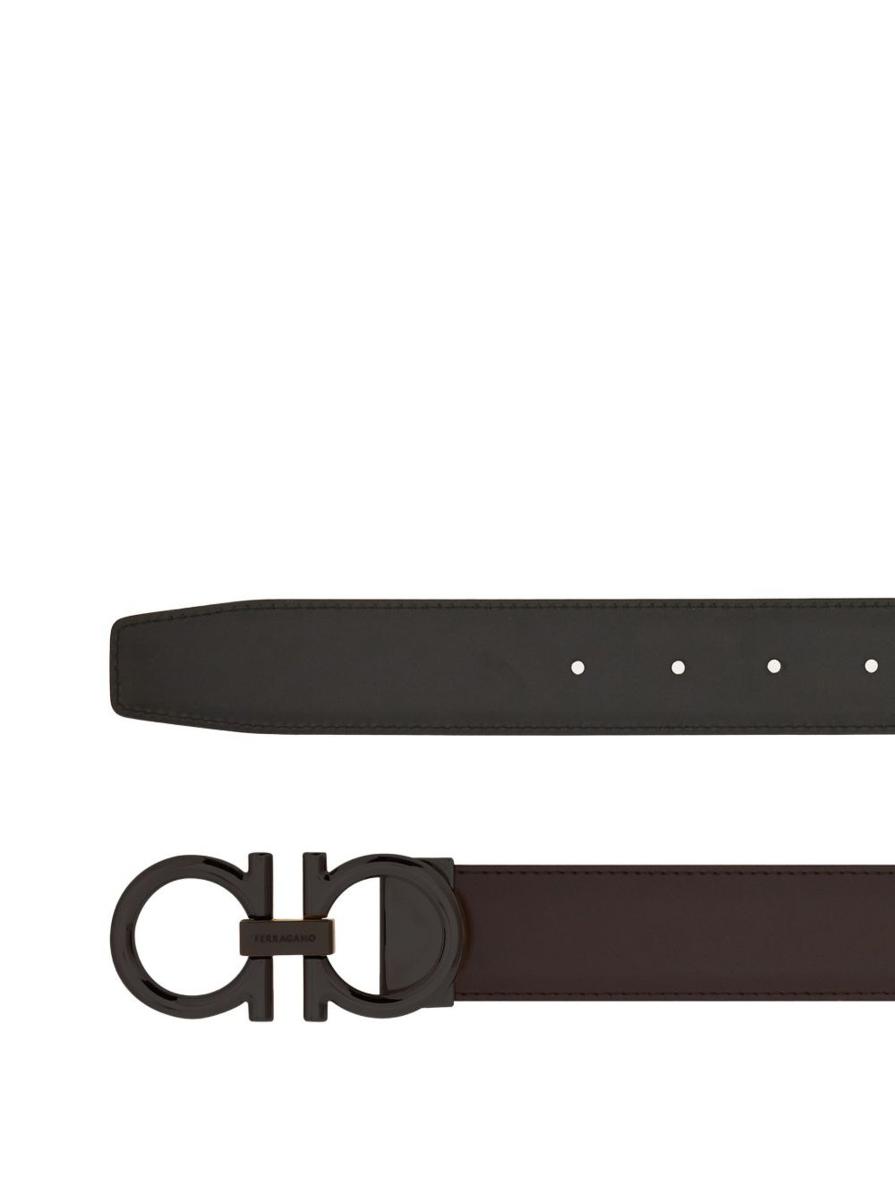 Gancini leather belt - 2