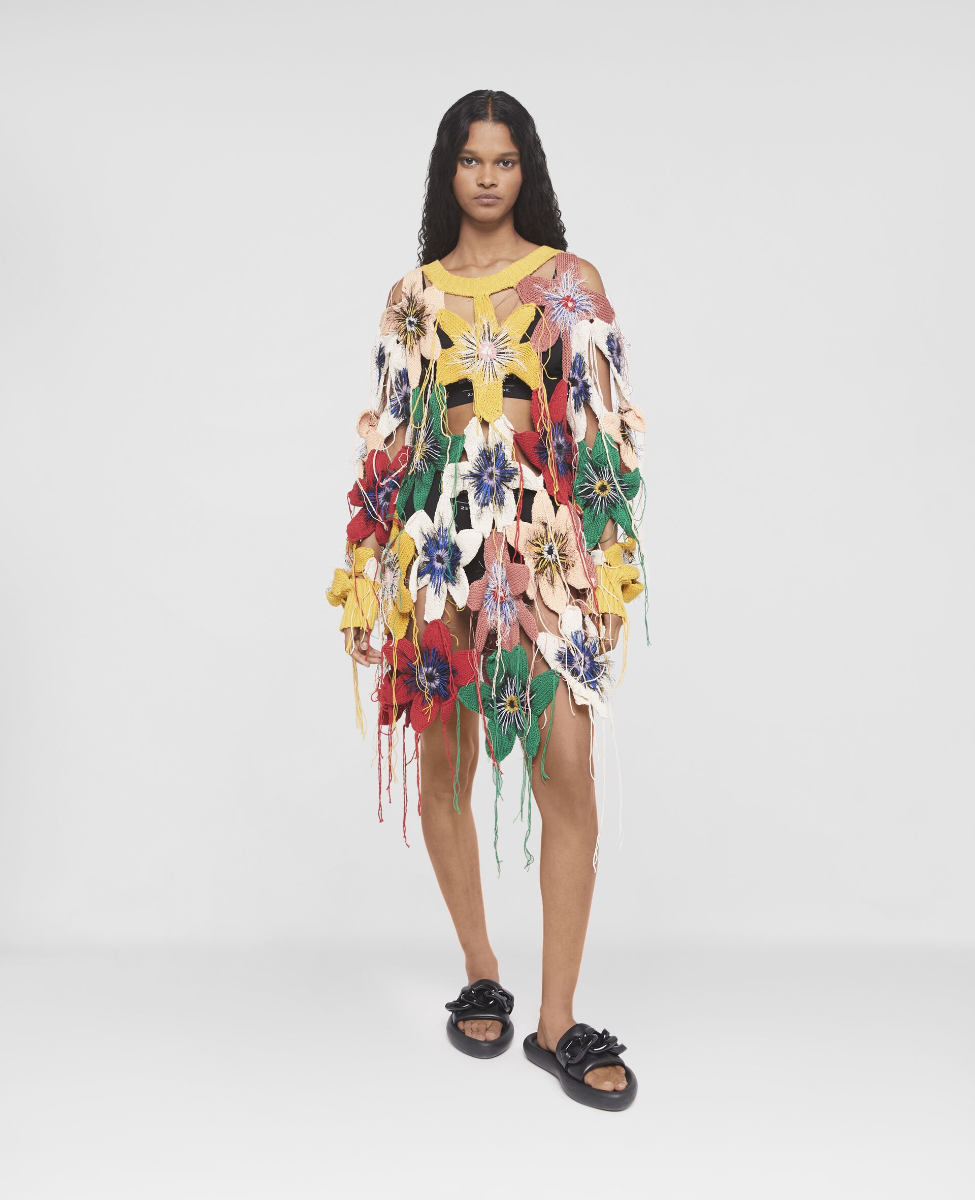 Rewild Flower Patchwork Boyfriend Jumper - 2