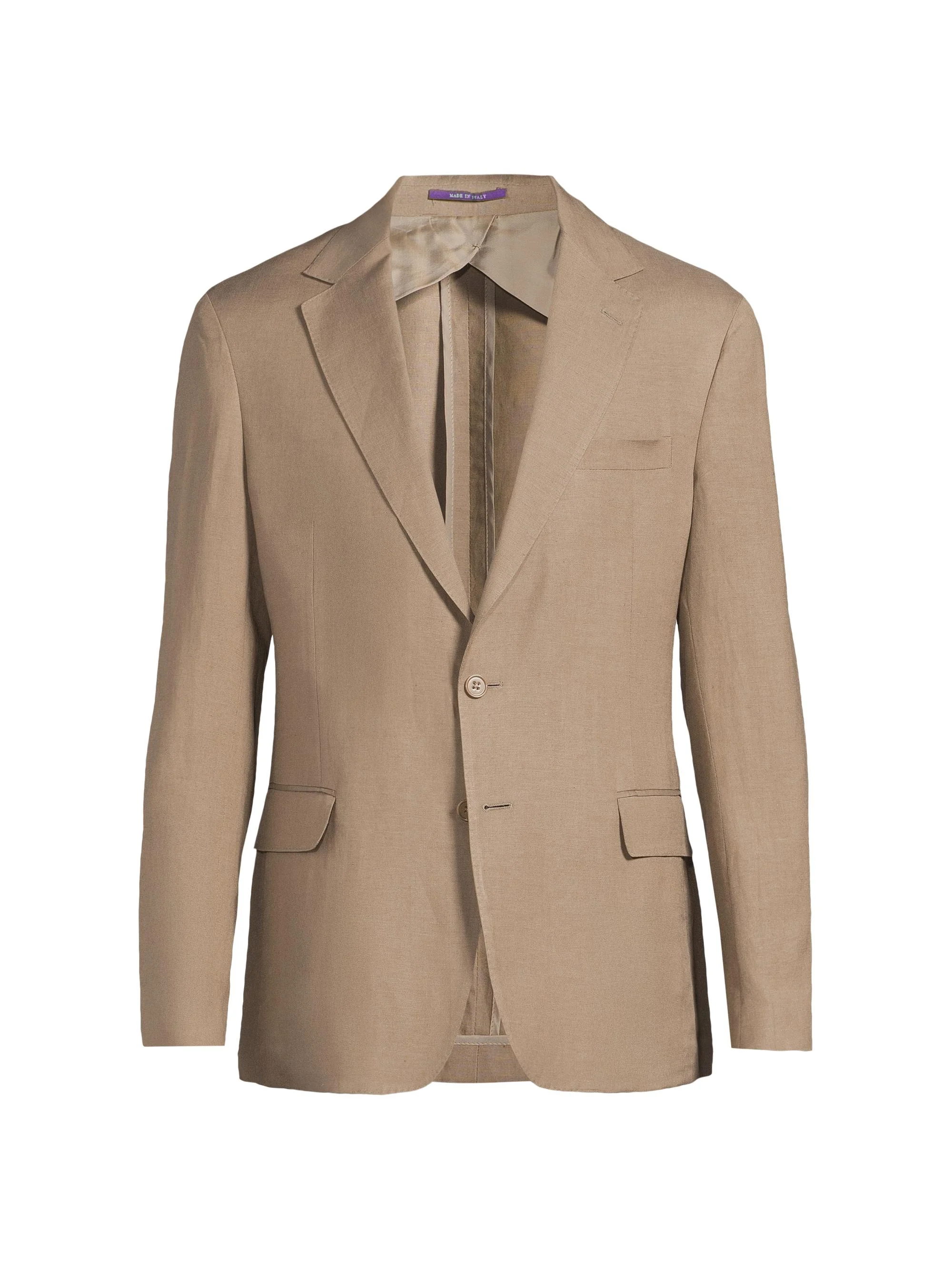 Men's Hadley Silk-Linen Single-Breasted Jacket - Taupe - 1