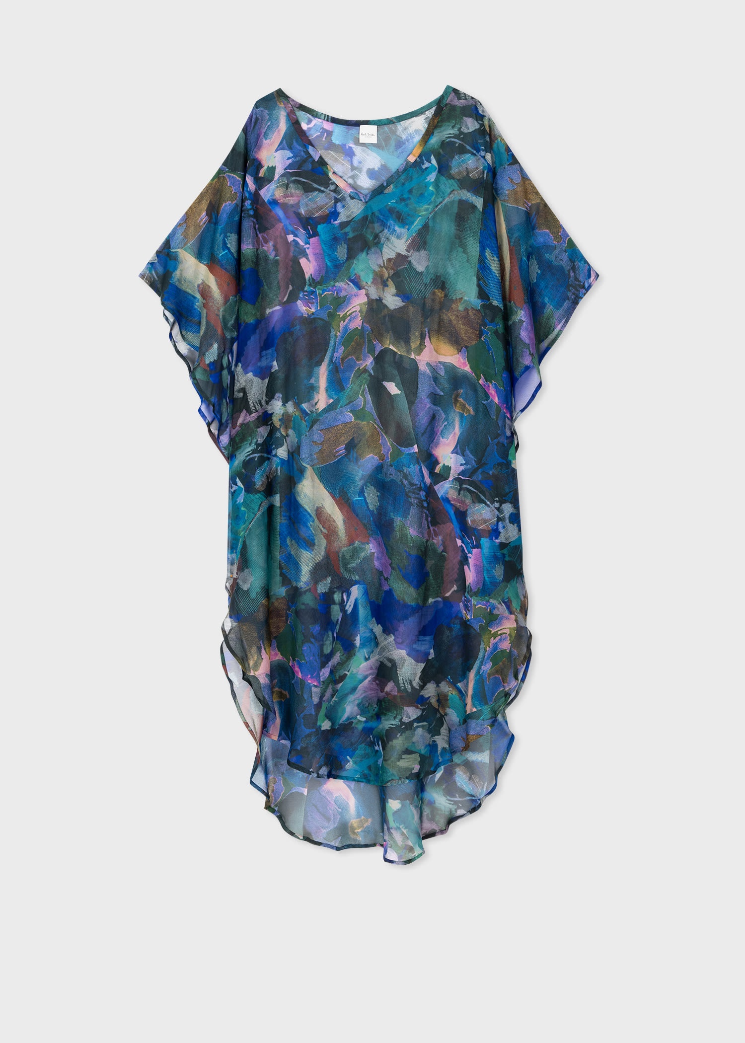 Navy 'Floral Collage' Kaftan - 1