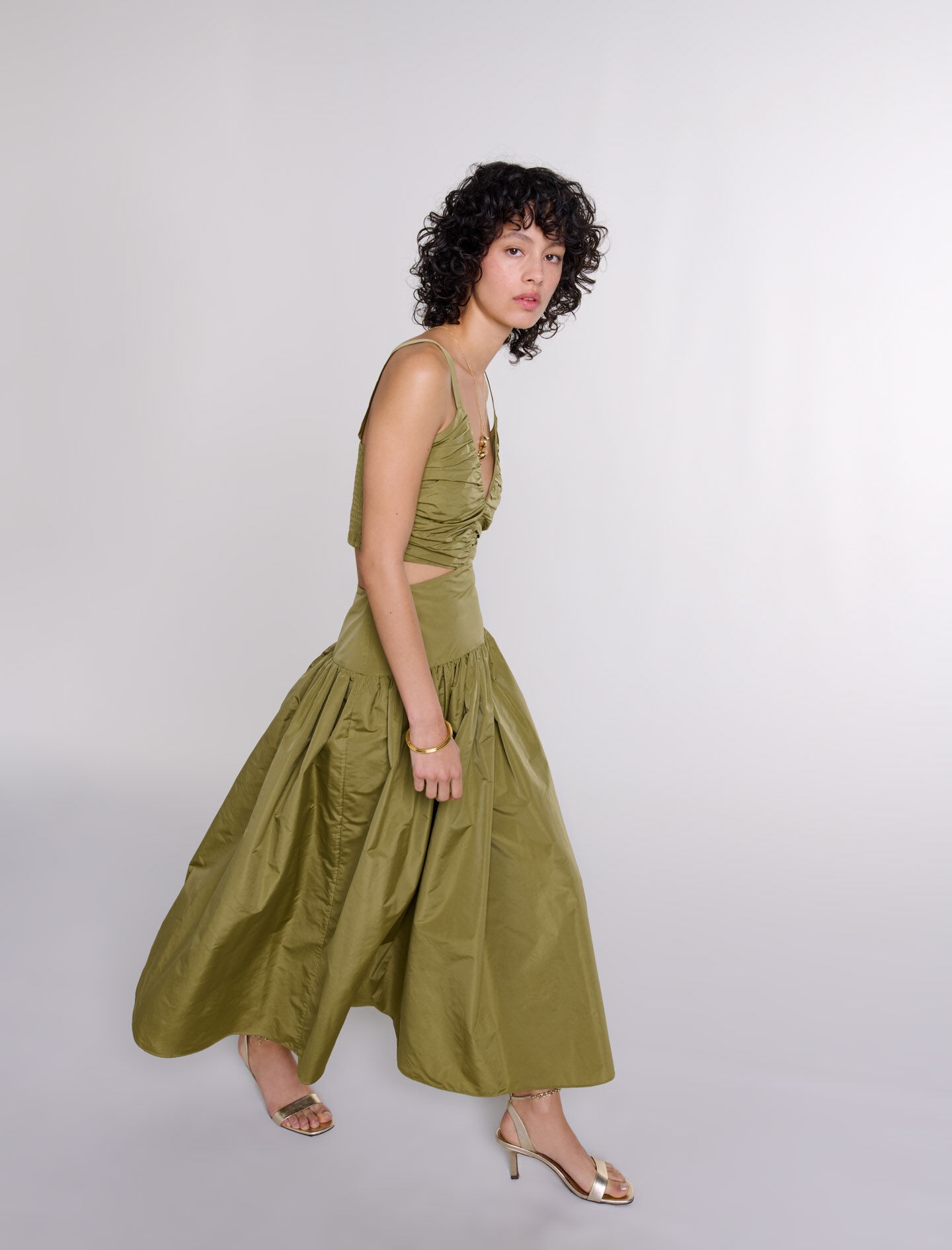 Cutaway taffeta dress - 6