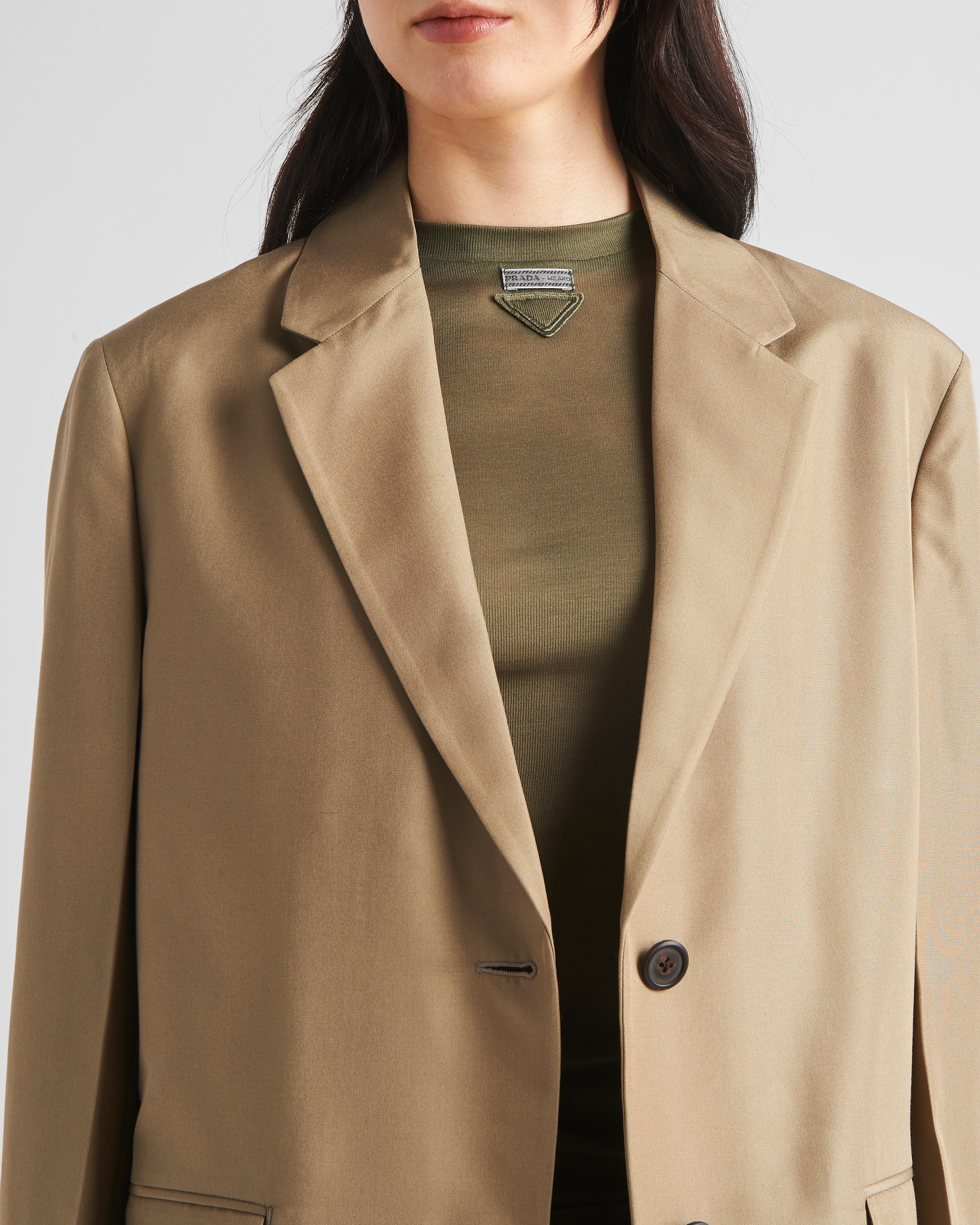 Single-breasted silk jacket - 3
