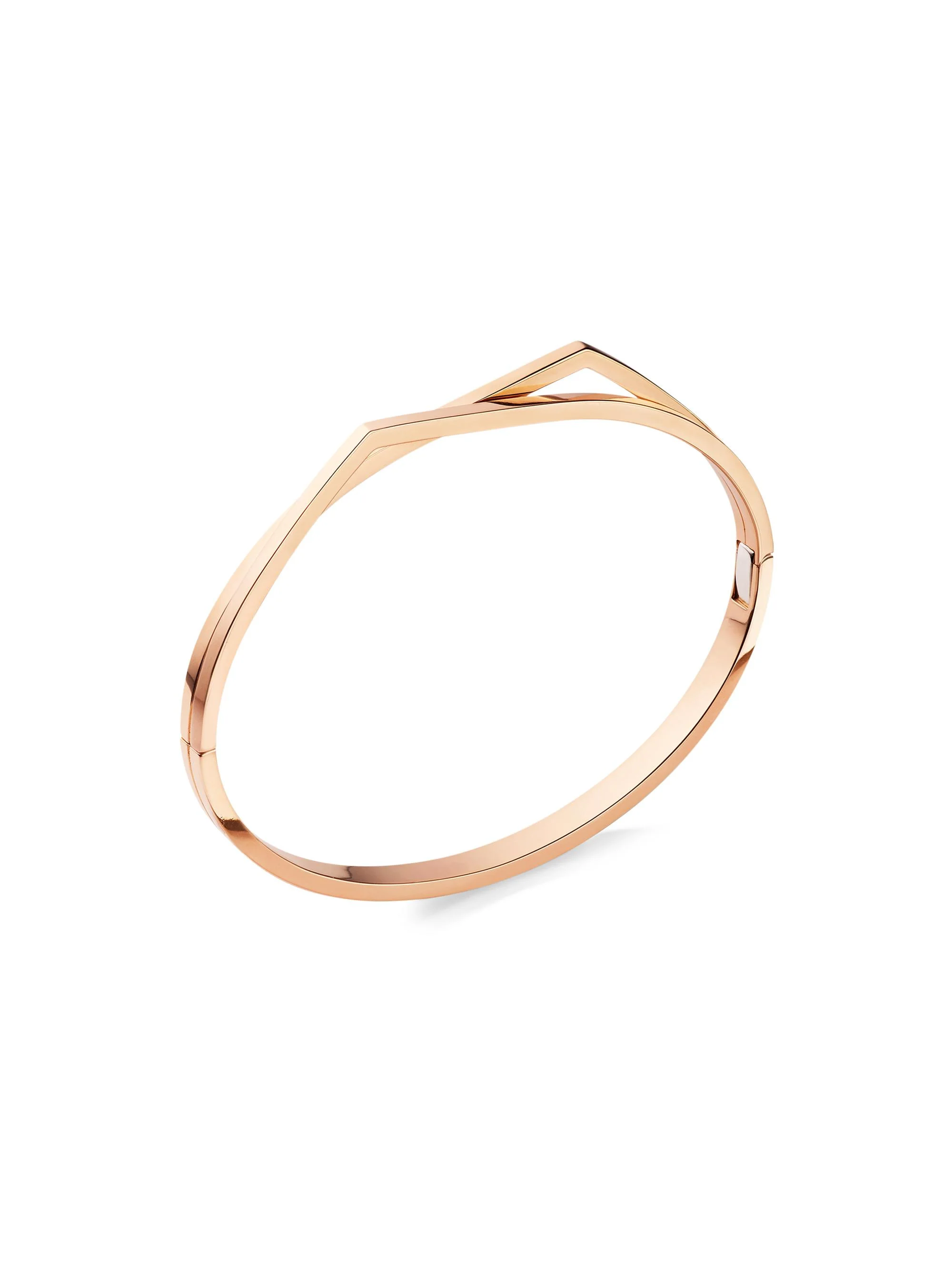 Women's Antifer 18K Rose Gold Bangle Bracelet - Pink Gold - 1