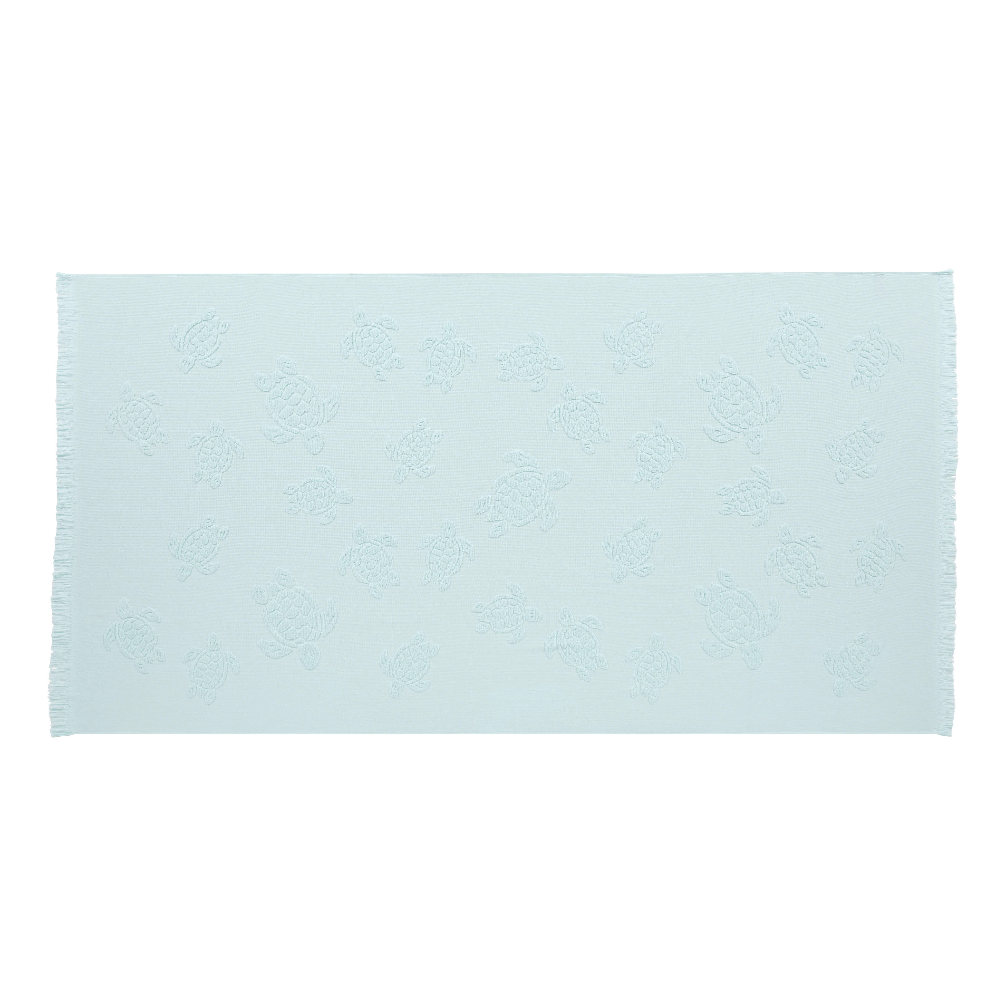 Beach Fouta in Organic Cotton Turtles Jacquard - 1