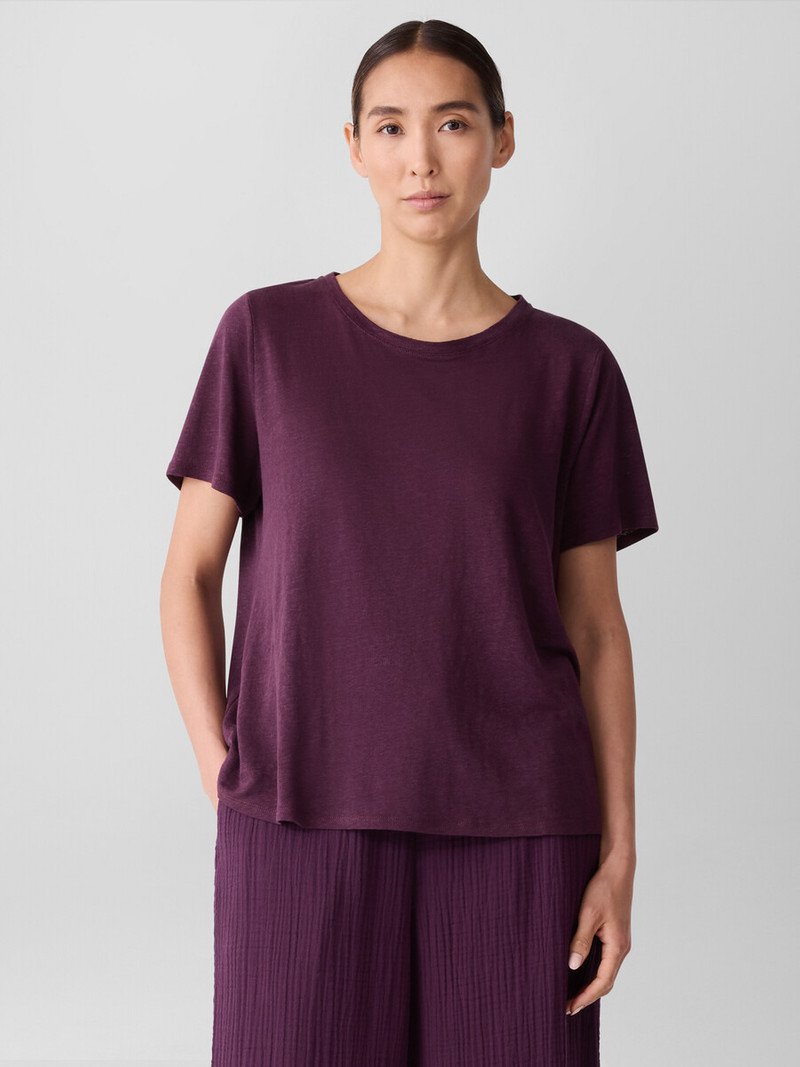 Organic Linen Jersey Crew Neck Tee 3