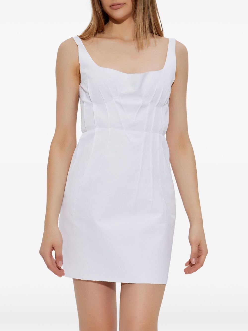sleeveless pintuck dress - 3