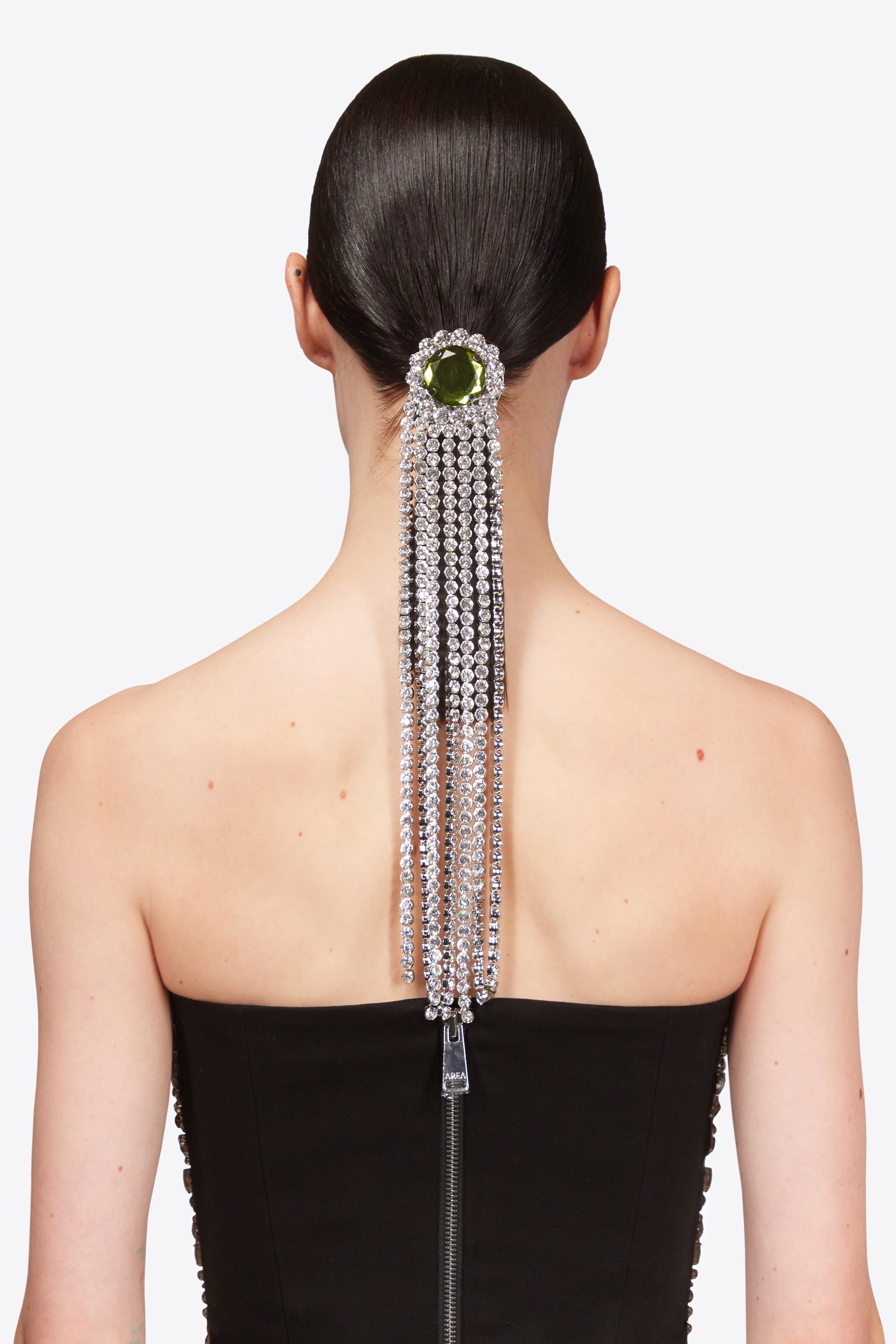CRYSTAL GEMSTONE CHANDELIER PONYTAIL HOLDER - 2