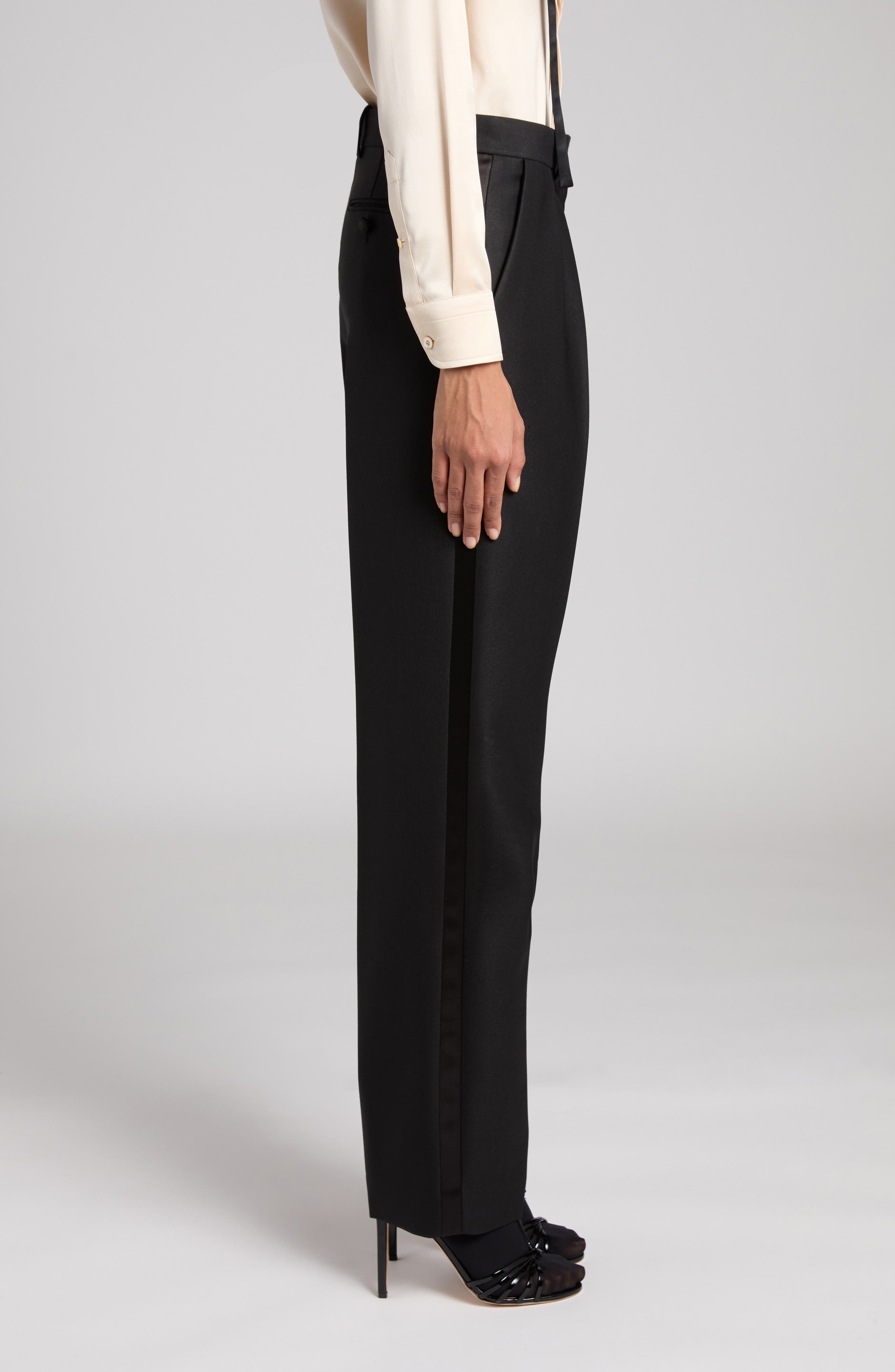 Pleated Wool, Mohair & Silk Twill Pants - 4