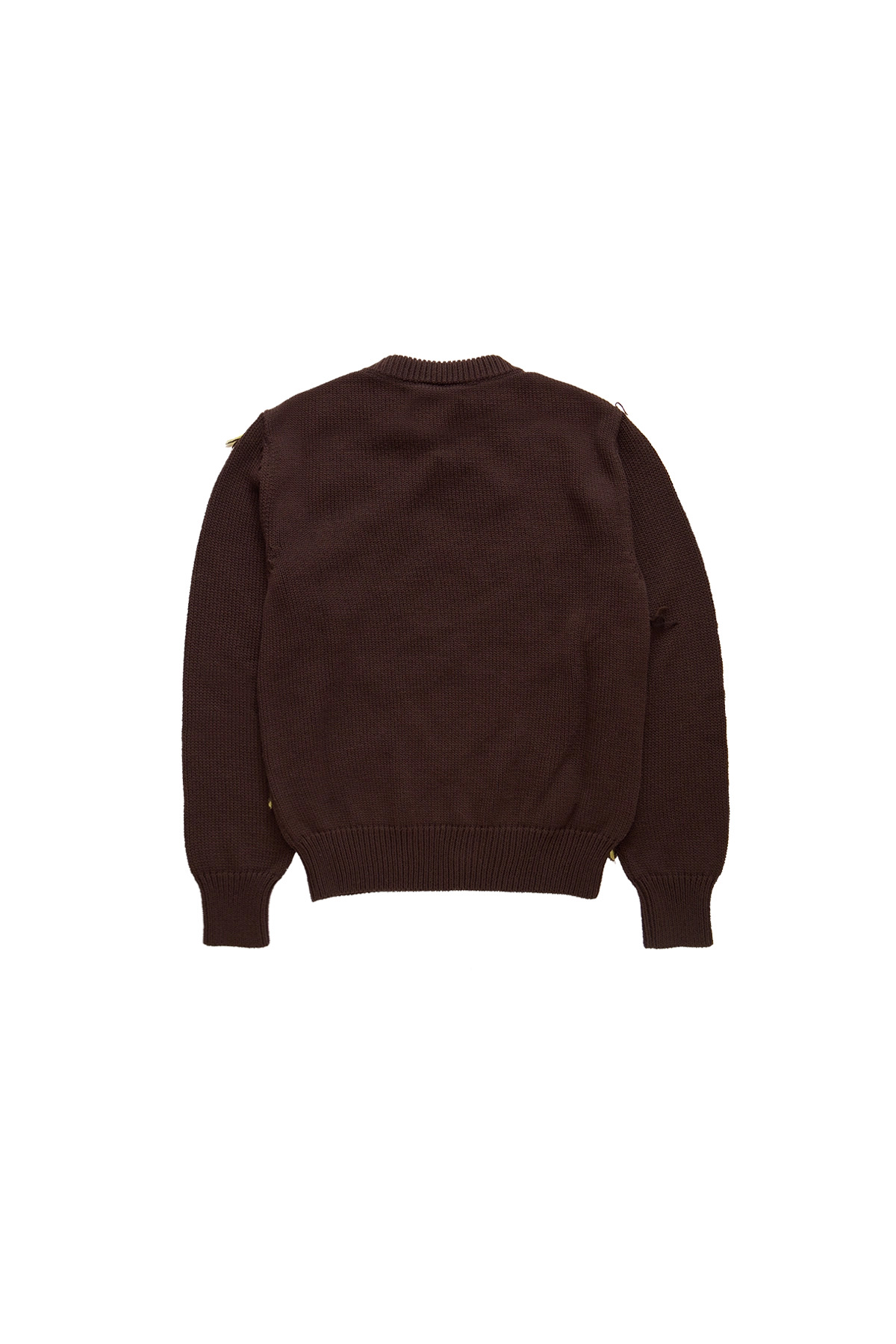 Namacheko Intarsia Quilt Crewneck Brown - 2