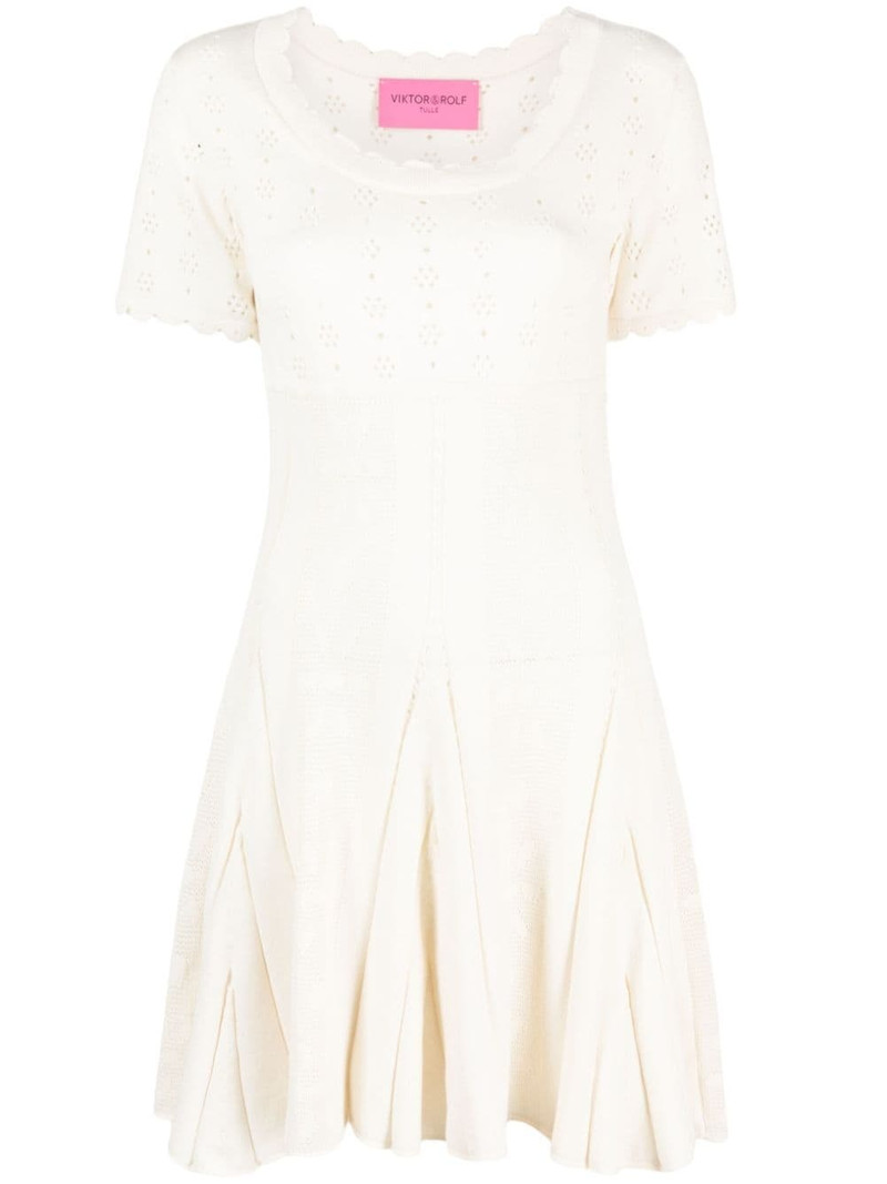 Spinning Threads cotton-lyocell knitted minidress 1