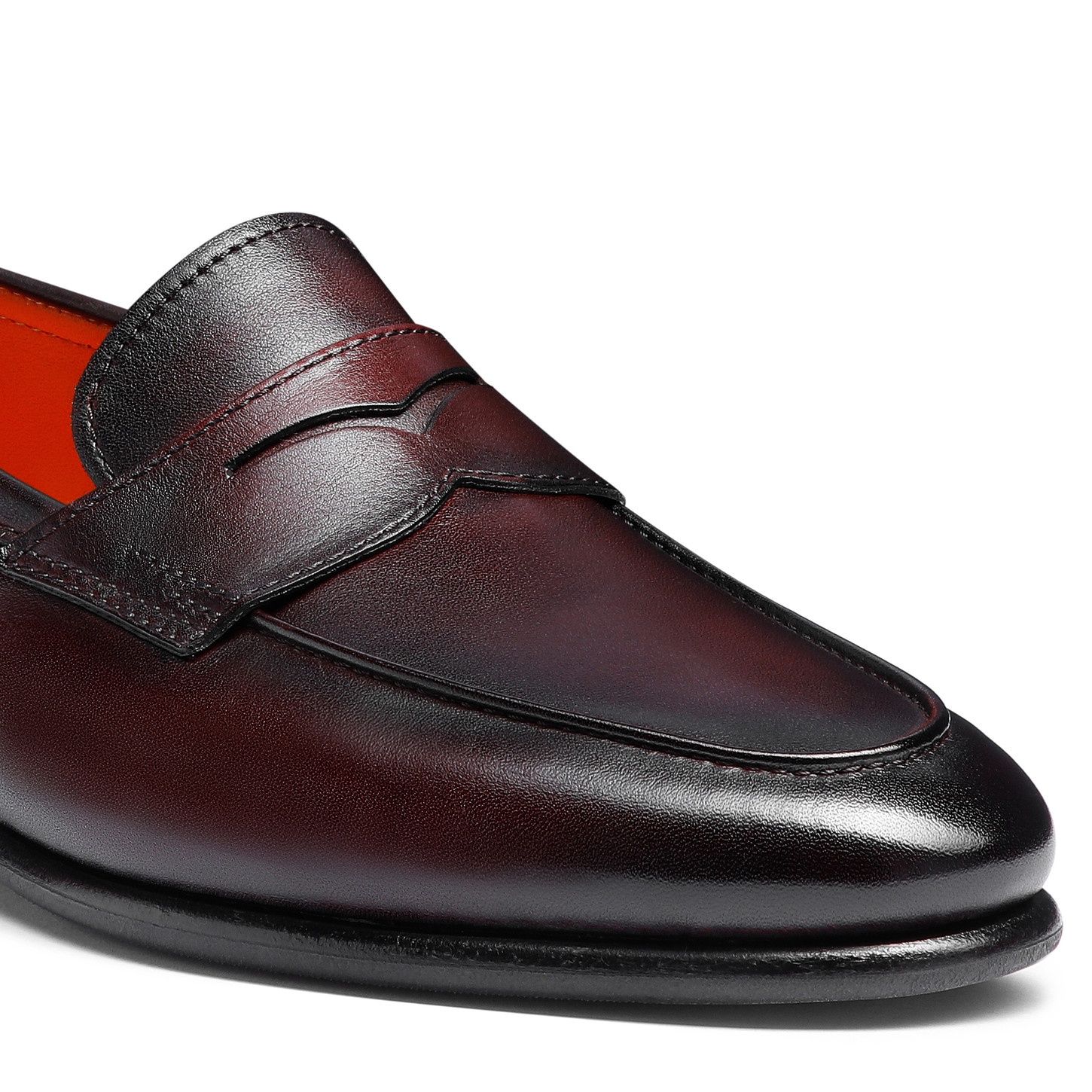 Men's burgundy leather Carlo loafer - 5