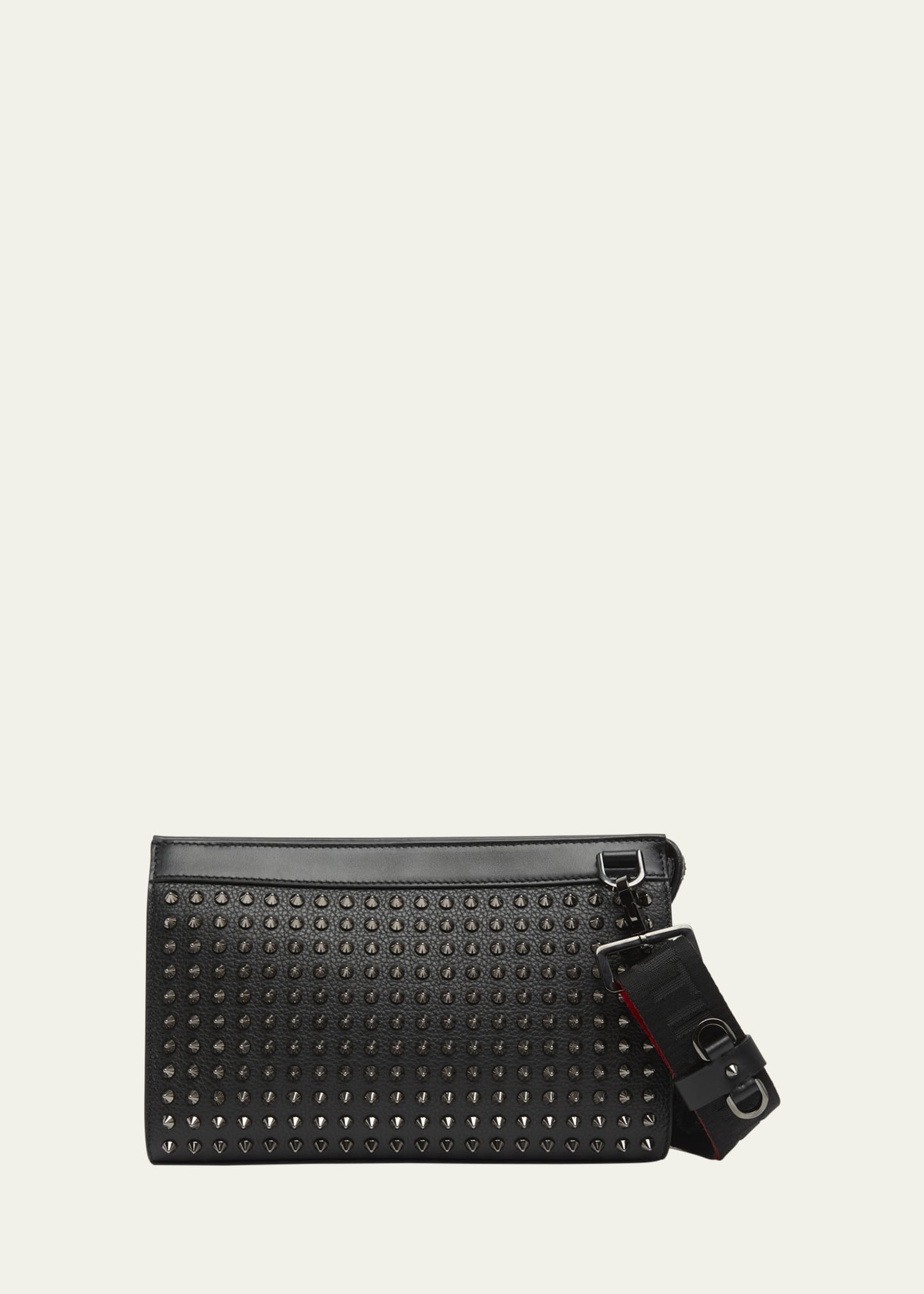 Men's Funky Leather Empire Spikes Crossbody Bag - 1