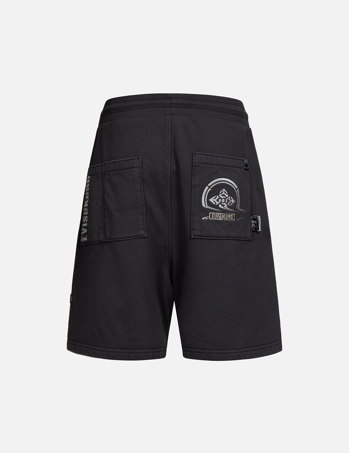 Distorted Kamon Embroidery Sweat Shorts - 2
