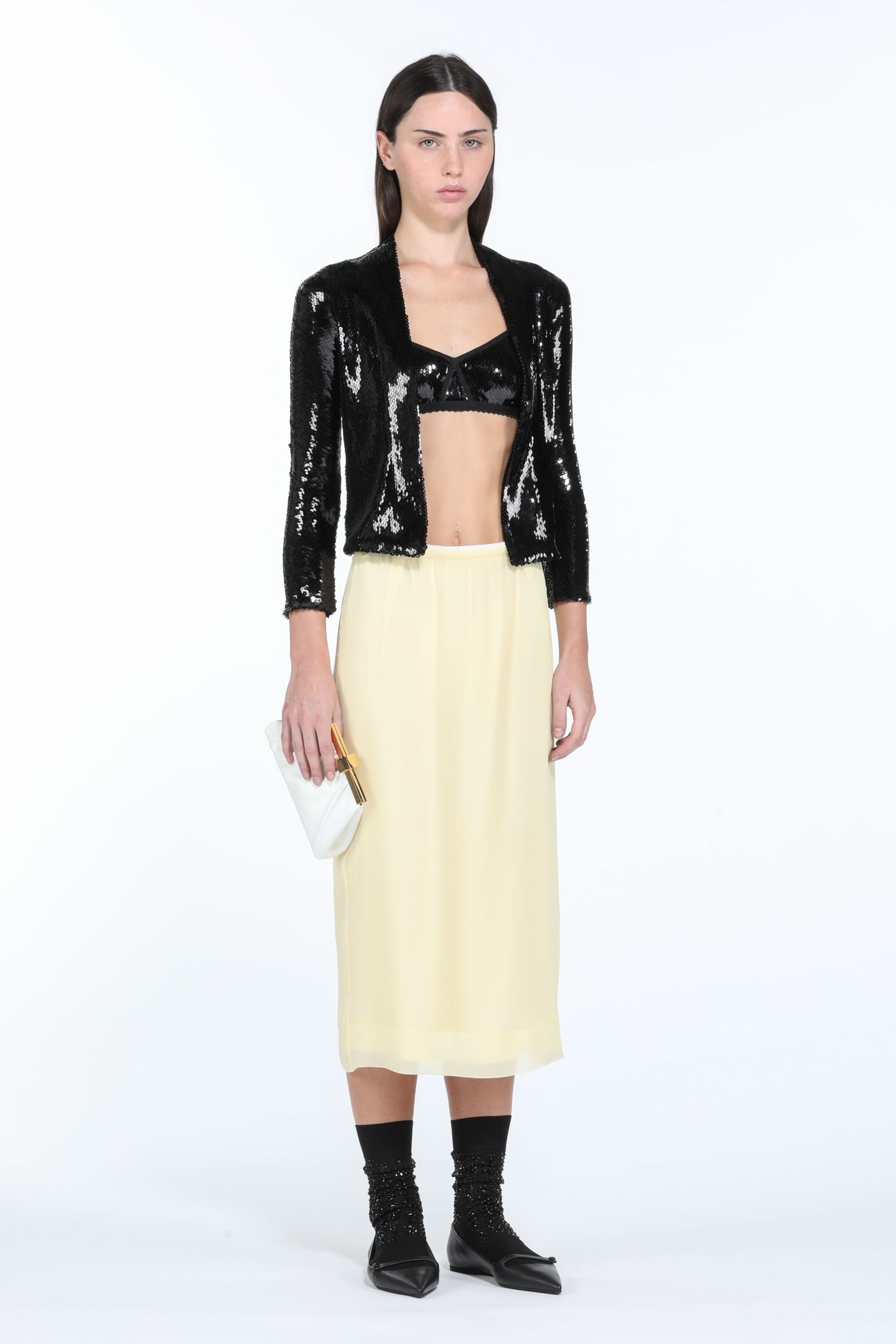 CROPPED SEQUIN BLAZER - 4