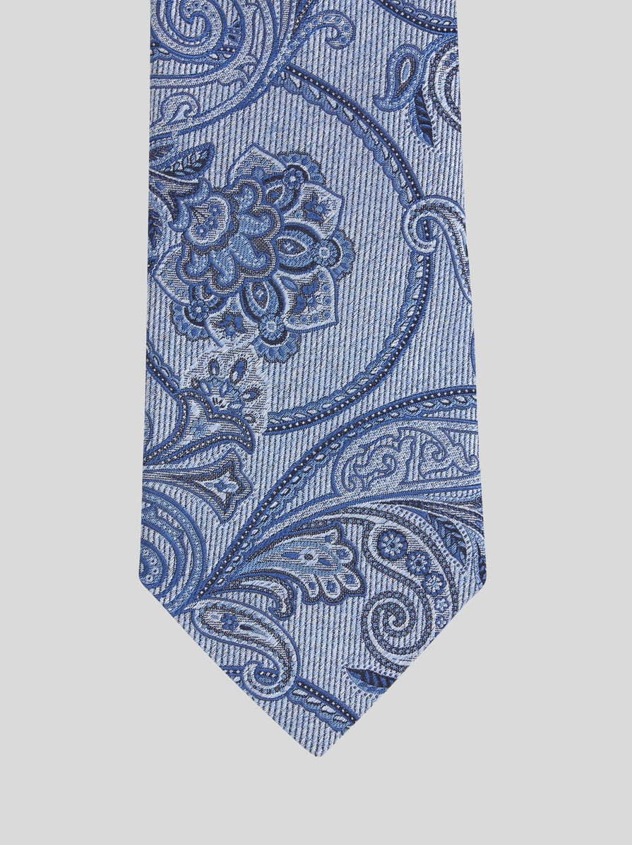 MICRO-STRIPED TIE WITH PAISLEY DETAILING - 3