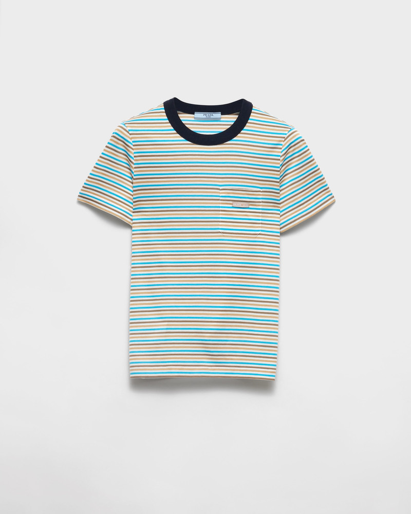 Striped lisle cotton T-shirt 1