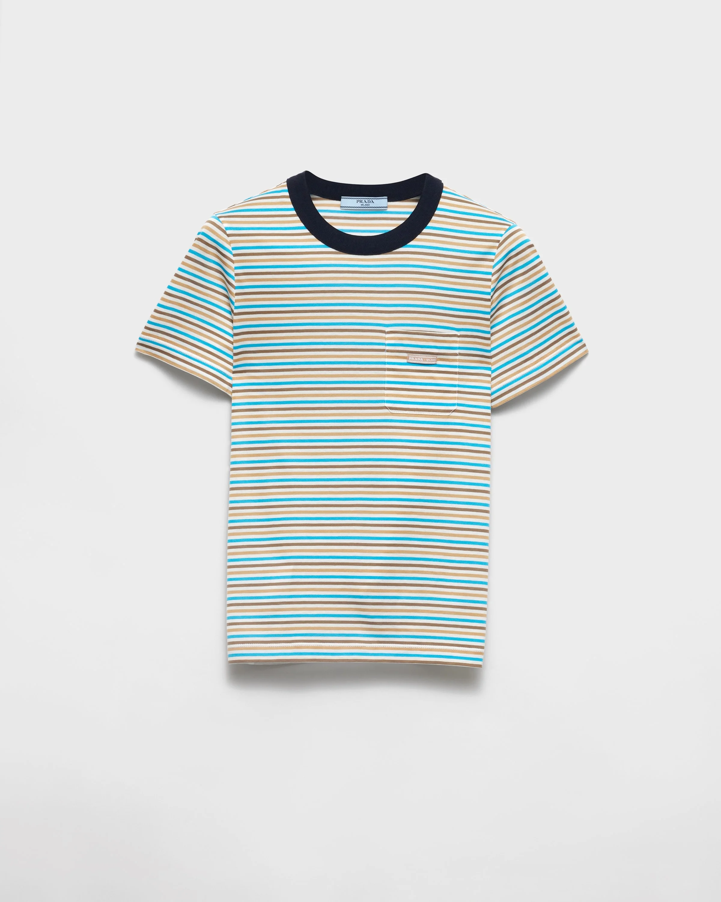 Striped lisle cotton T-shirt - 1