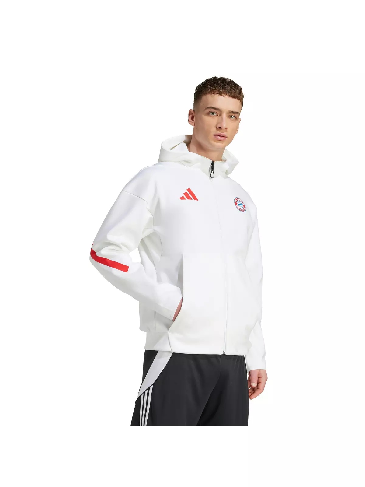 Men's FC Bayern adidas Z.N.E. Anthem Jacket -White - 5