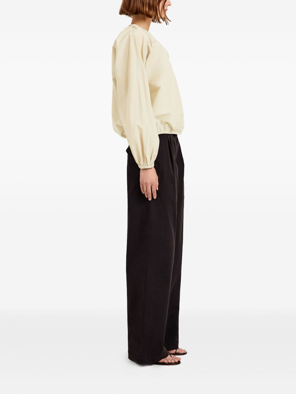 Wendy round-neck balloon-sleeve blouse - 3