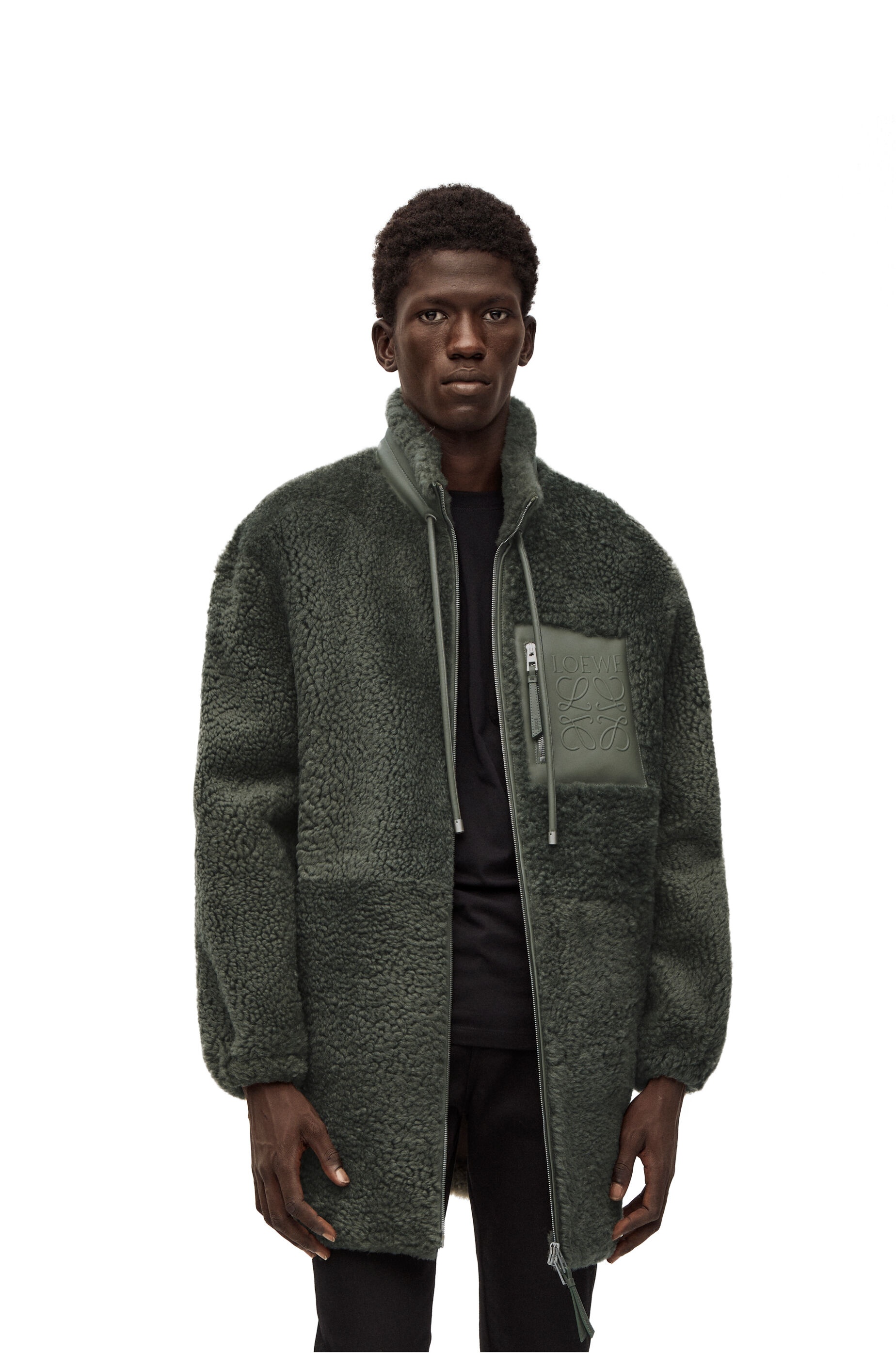 Long jacket in shearling - 3