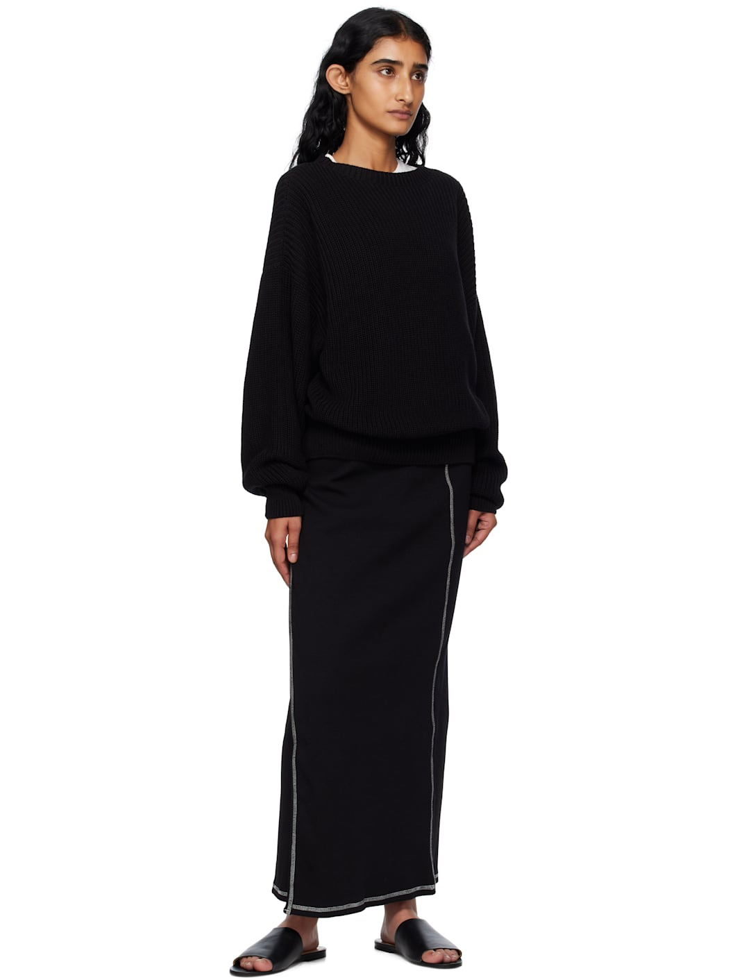 Black Brig Maxi Skirt - 4