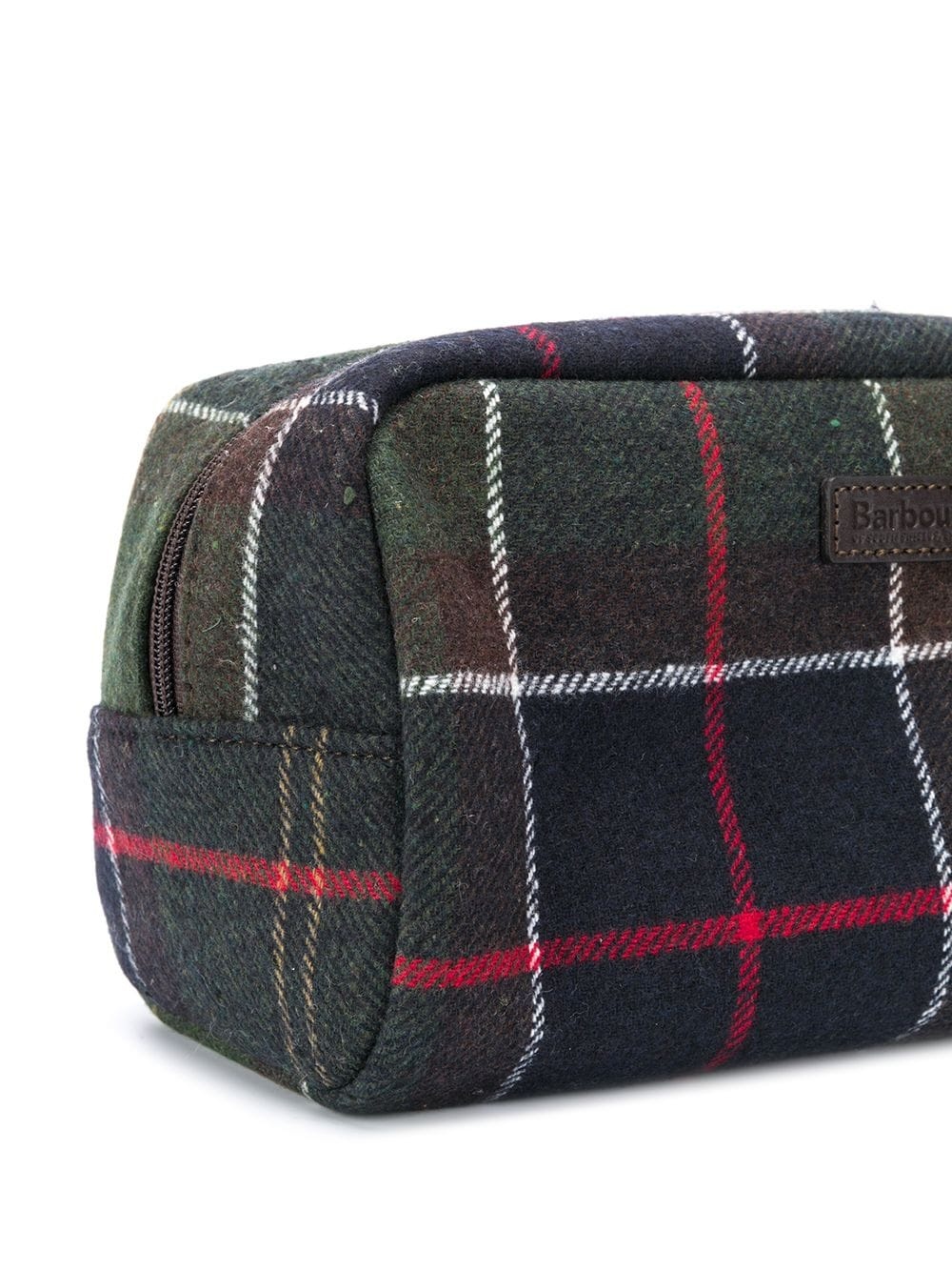 tartan knitted wash bag - 3