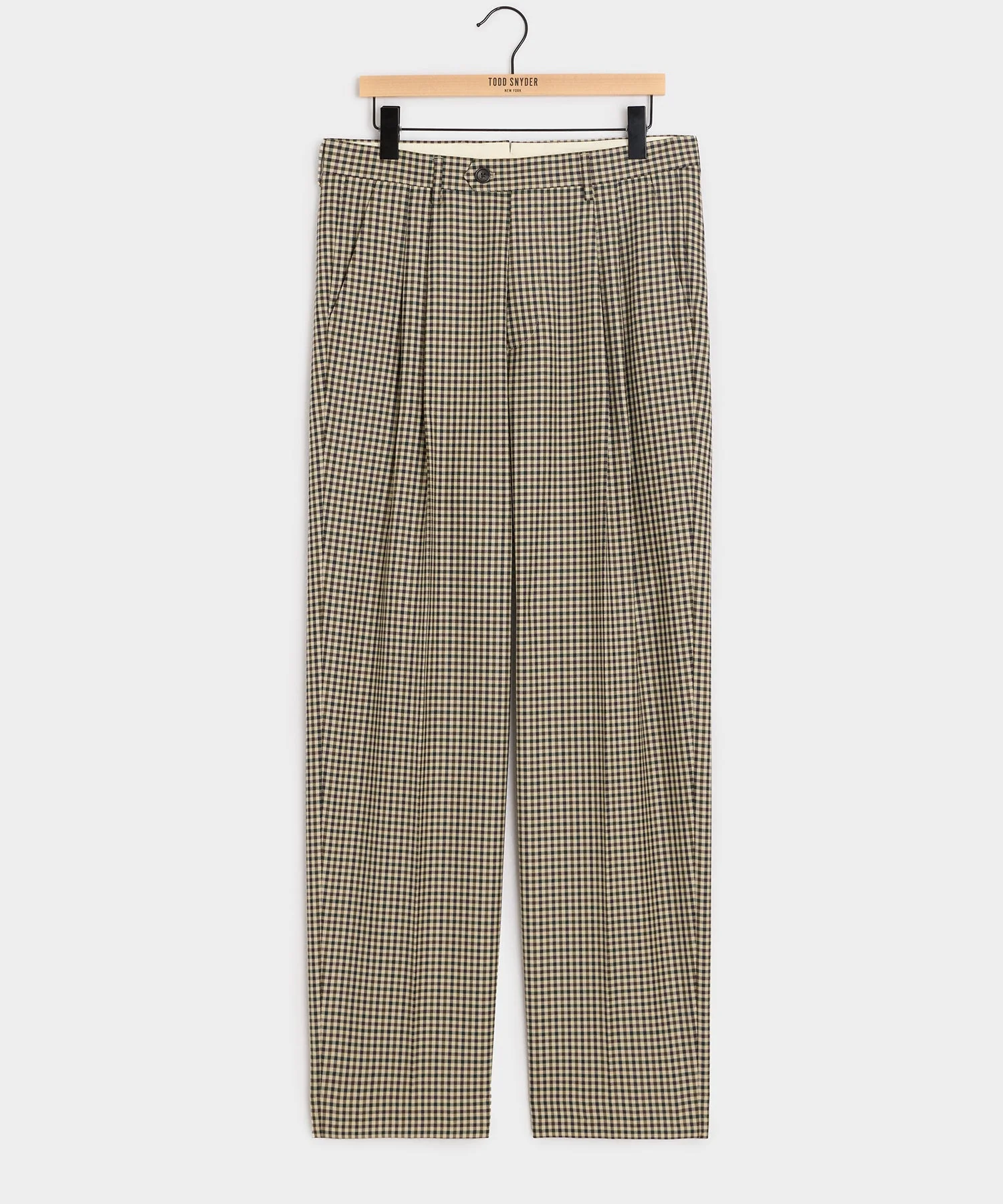 Italian Wool Gingham Wythe Trouser - 1