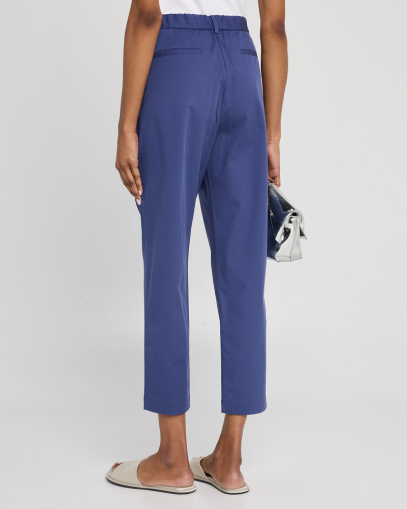 Cropped Stretch Cotton Twill Trousers 3