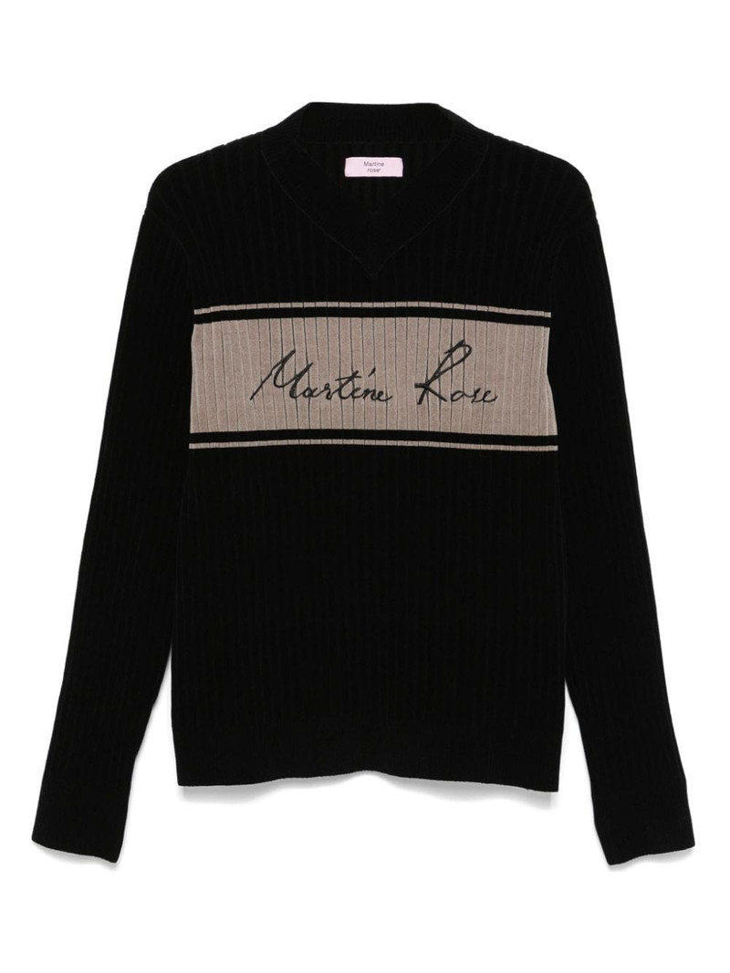 chenille V-neck sweater 1