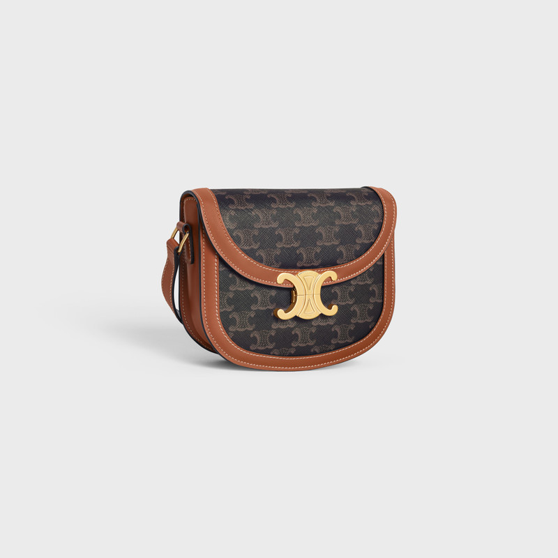 CELINE Teen BESACE TRIOMPHE in Triomphe Canvas and Calfskin outlook