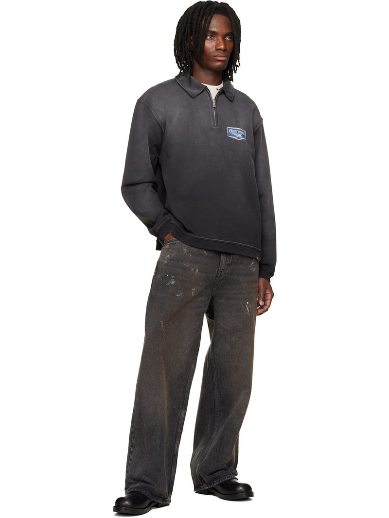 REPRESENT Black 'Nothing Faster' Quarter Zip Sweatshirt outlook