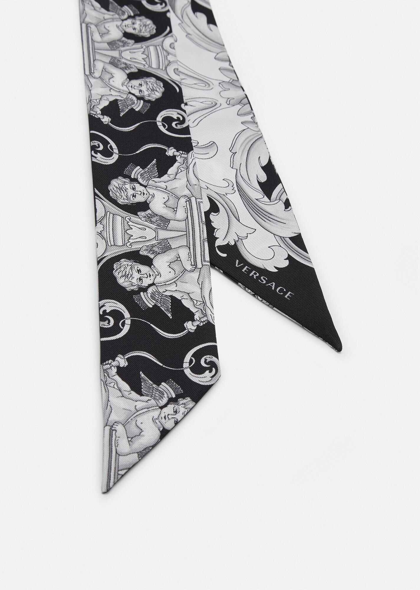 Sliver Baroque Silk Scarf - 2