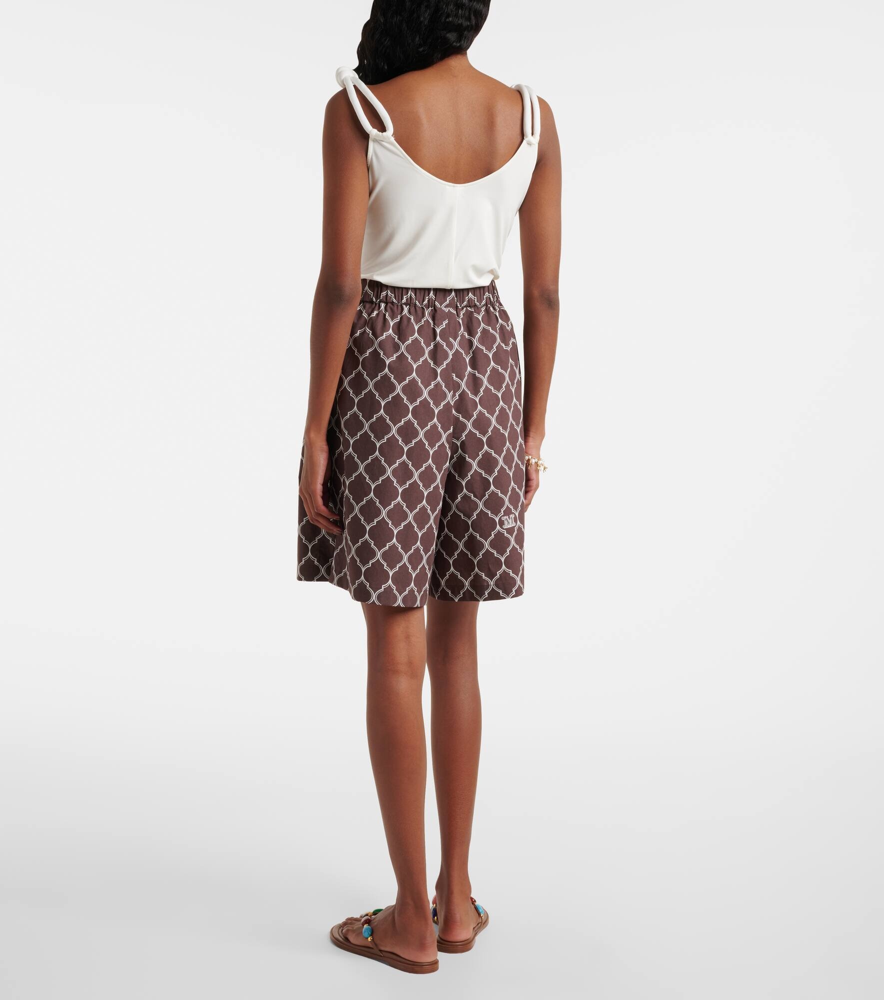 Ulutato high-rise cotton Bermuda shorts - 3