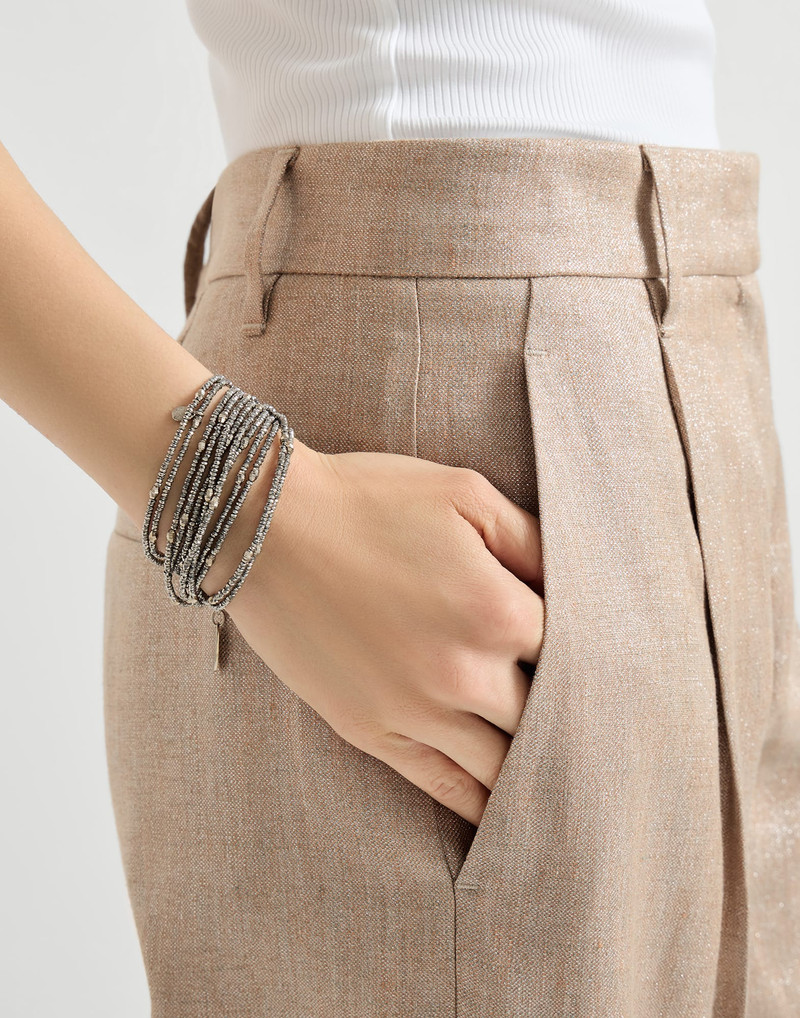 Hematite and Sterling Silver wrap bracelet 3