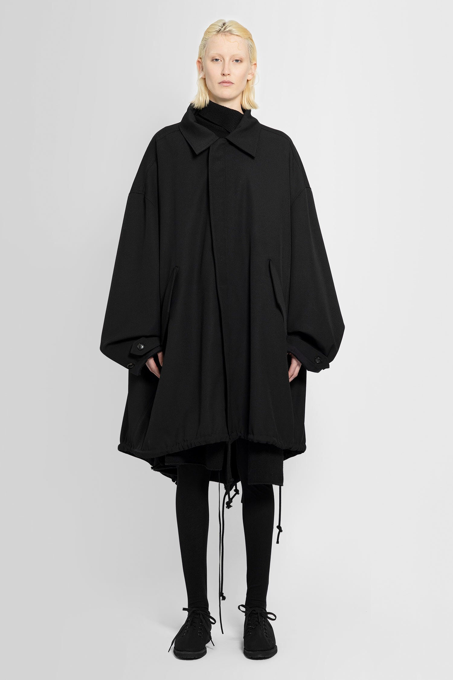 YOHJI YAMAMOTO WOMAN BLACK COATS - 2