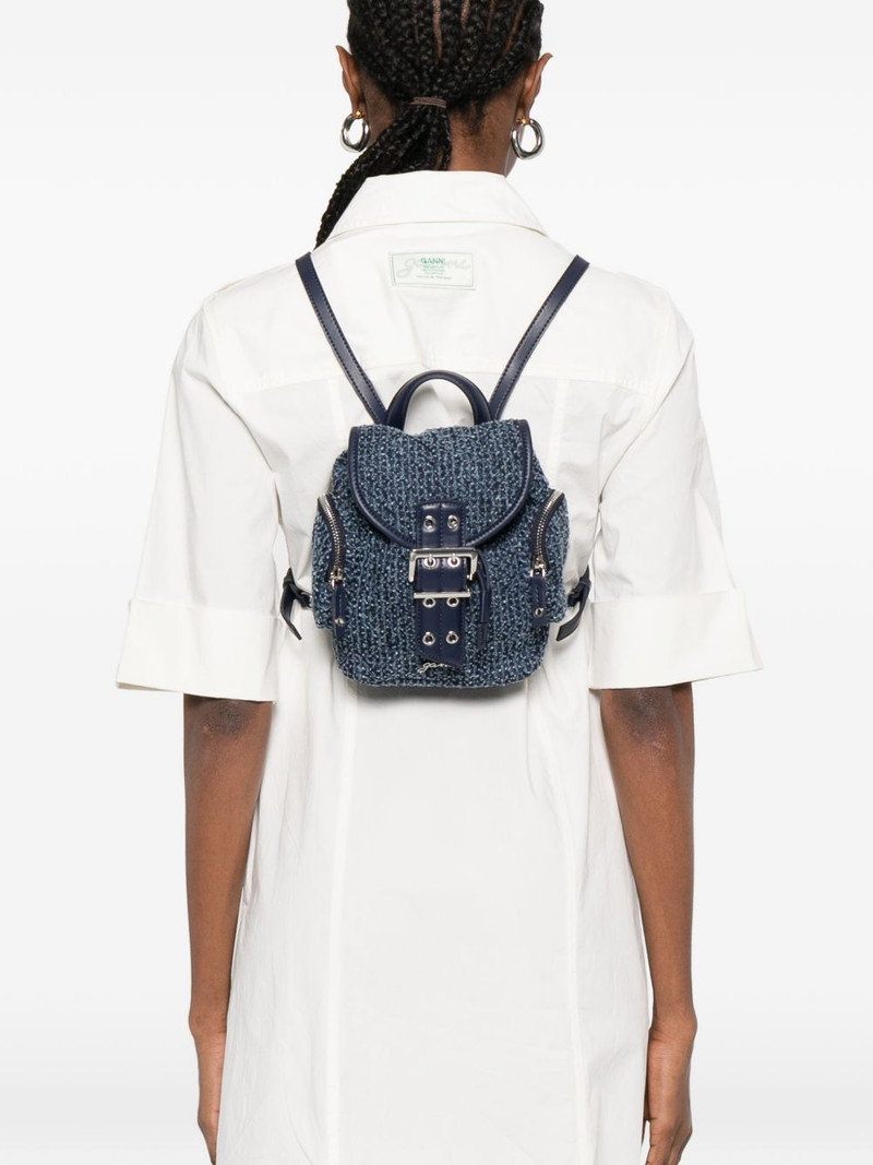 GANNI buckle zip backpack outlook