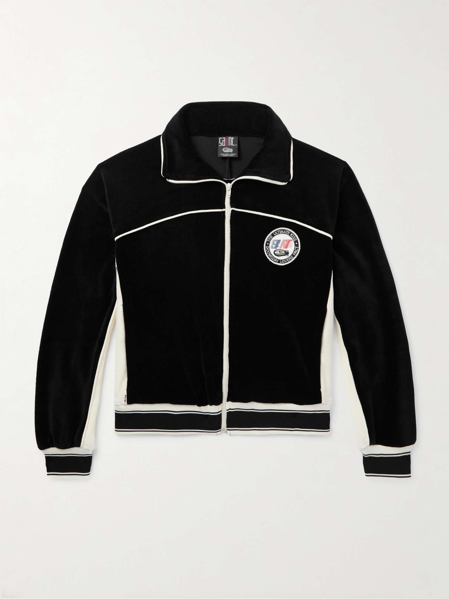 + Lastman Cotton-Blend Velour Track Jacket - 1