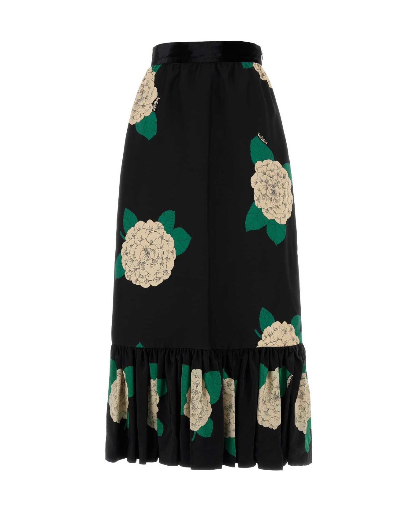 Printed Wool Blend Skirt - 1