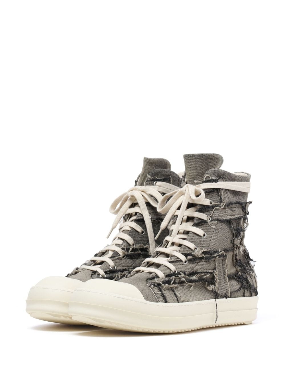 Luxor Slashed frayed-trim sneakers - 2