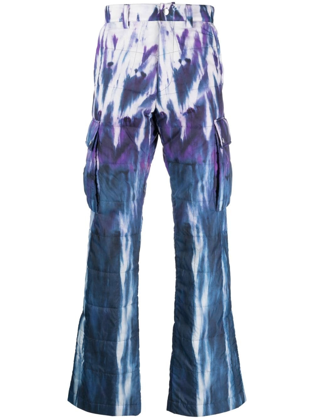 tie-dye quilted trousers - 1