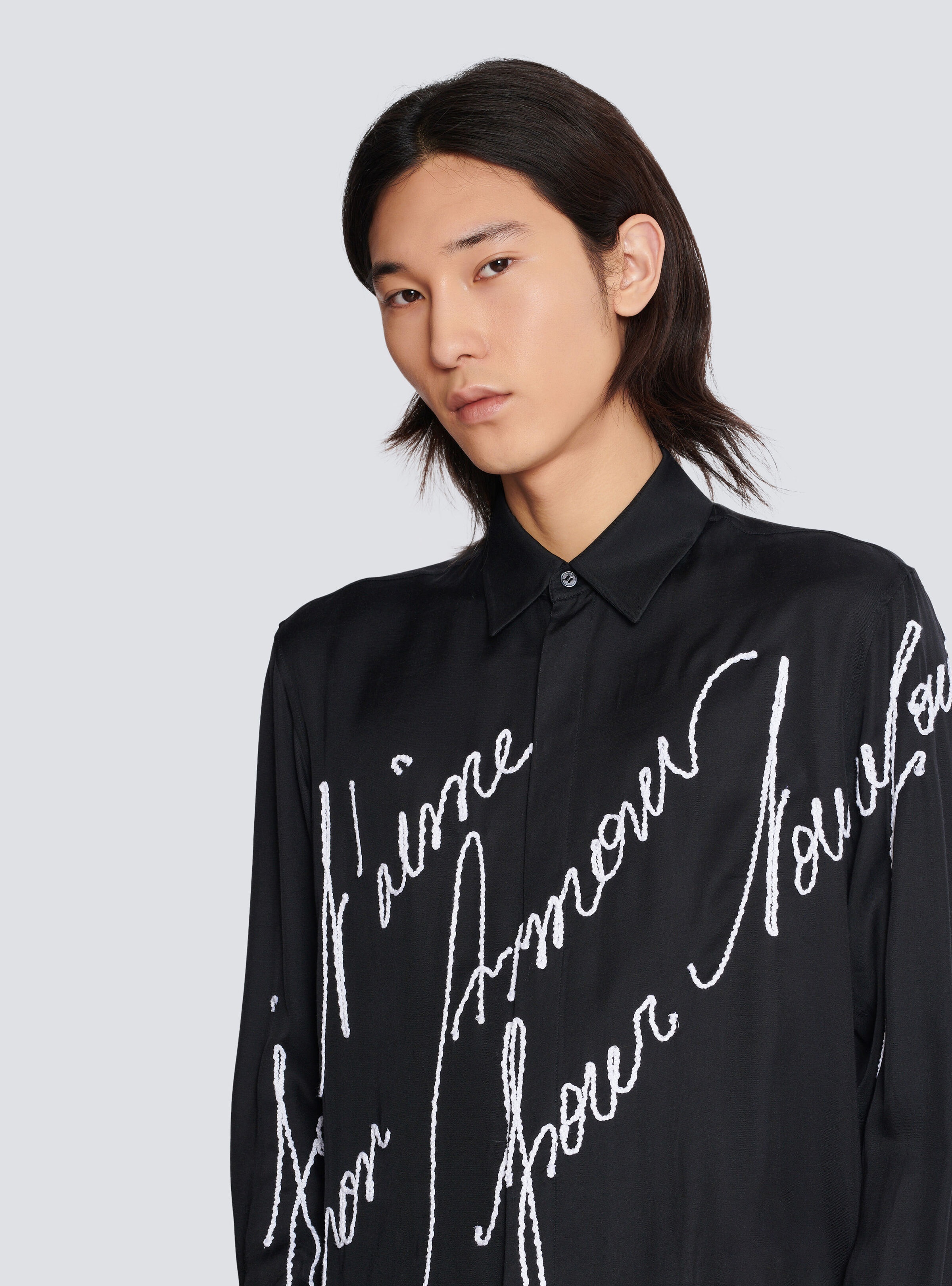 Loose shirt with "Love Letter" embroidery - 7