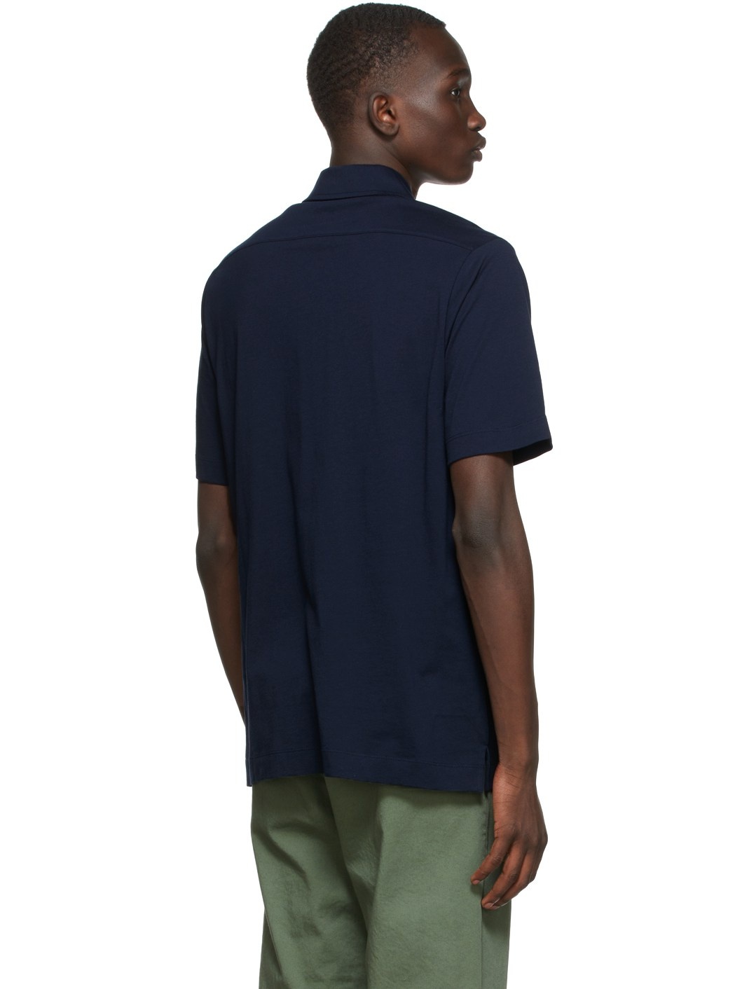 Navy Jersey Polo - 3