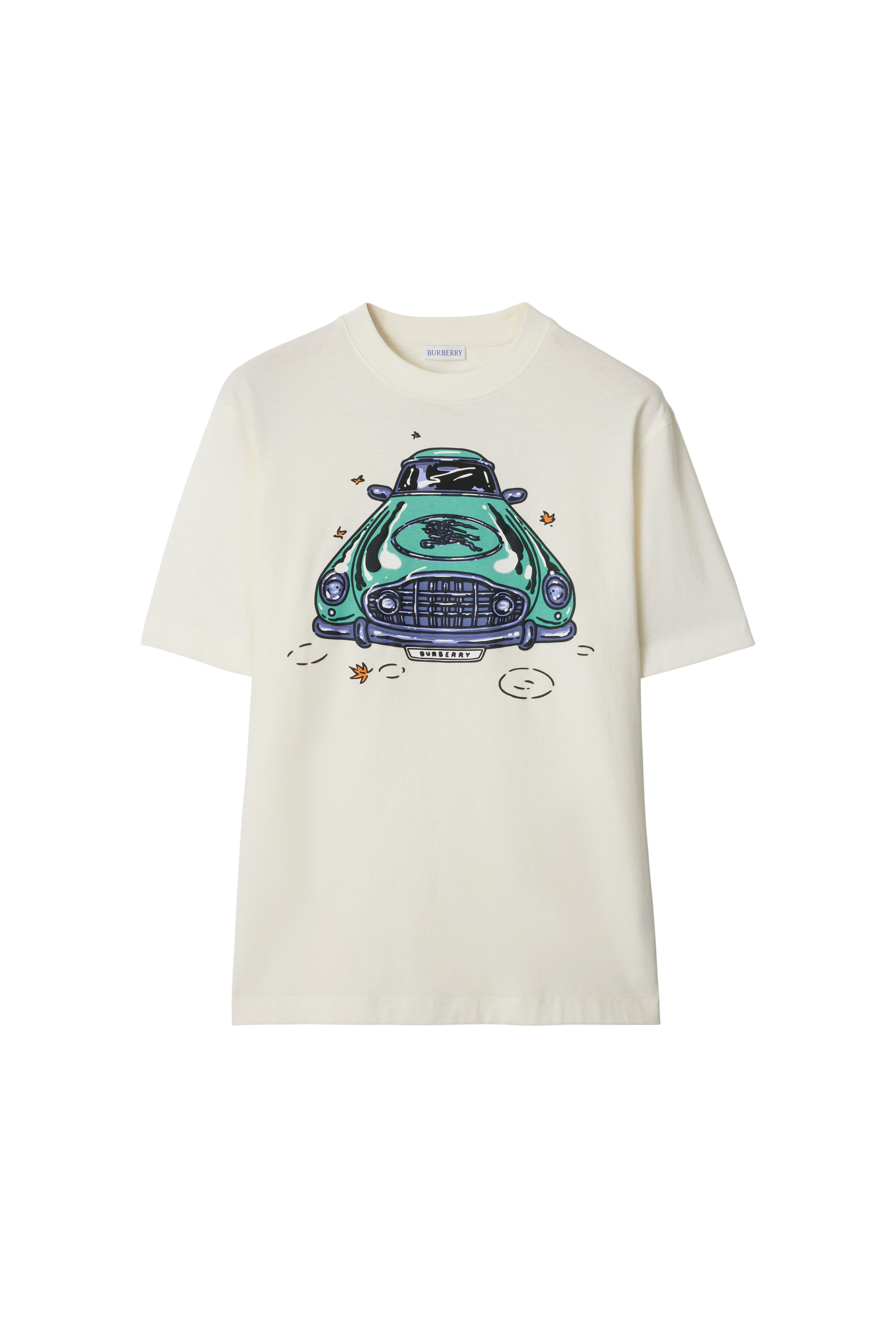 burberry Car Cotton T-shirt in Chalk White at Nordstrom - 2