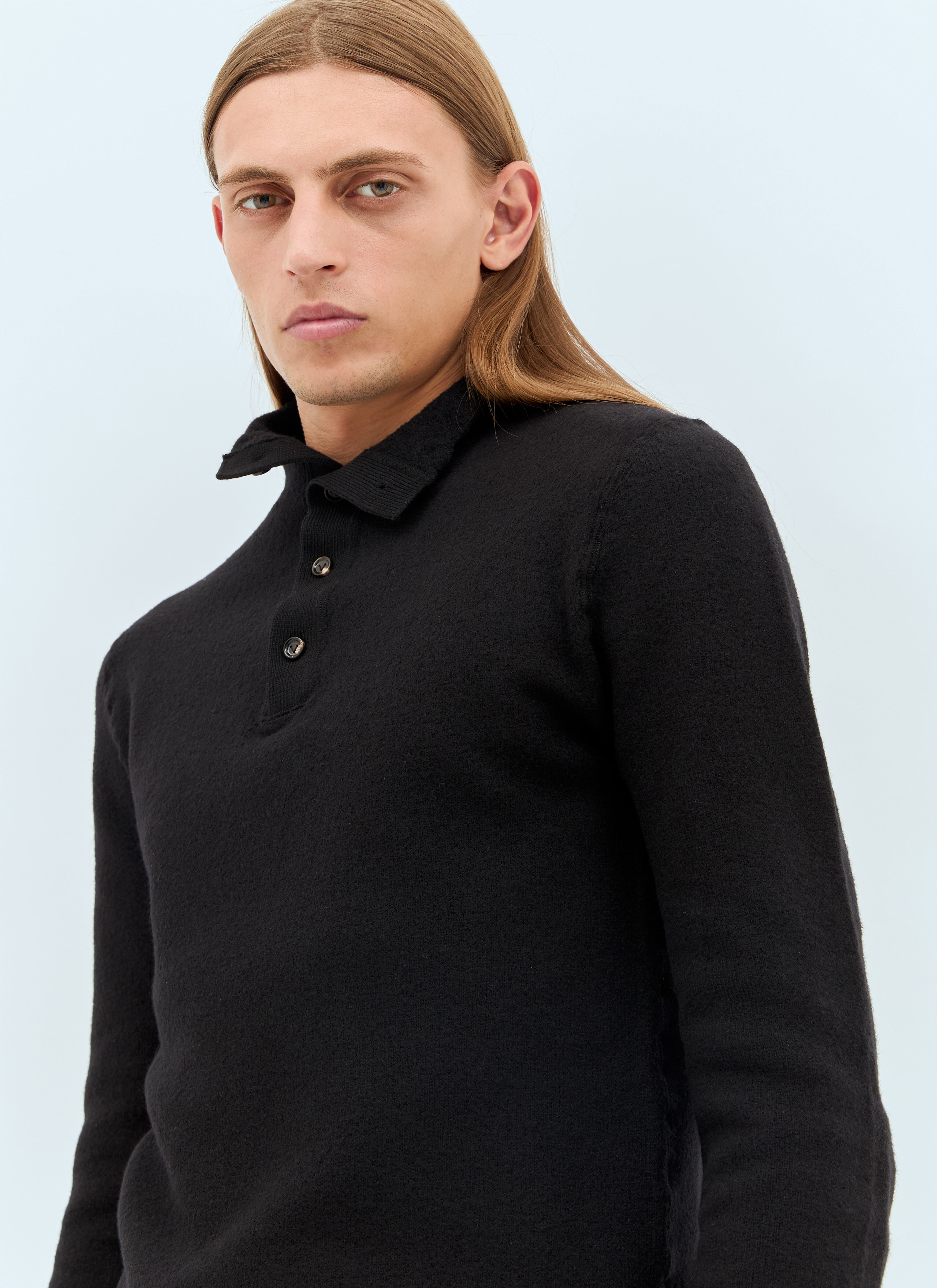 Distorted High Neck Wool Sweater - 2