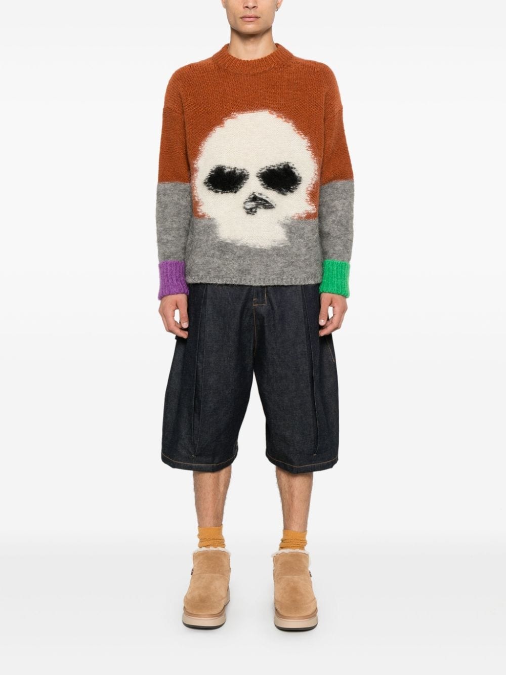 skull intarsia-knit sweater - 2