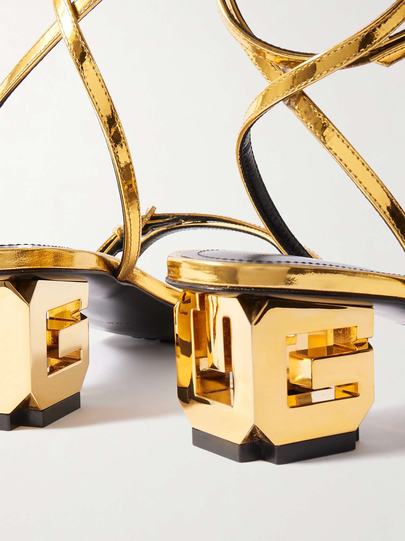 G Cube metallic leather sandals Gold - 4